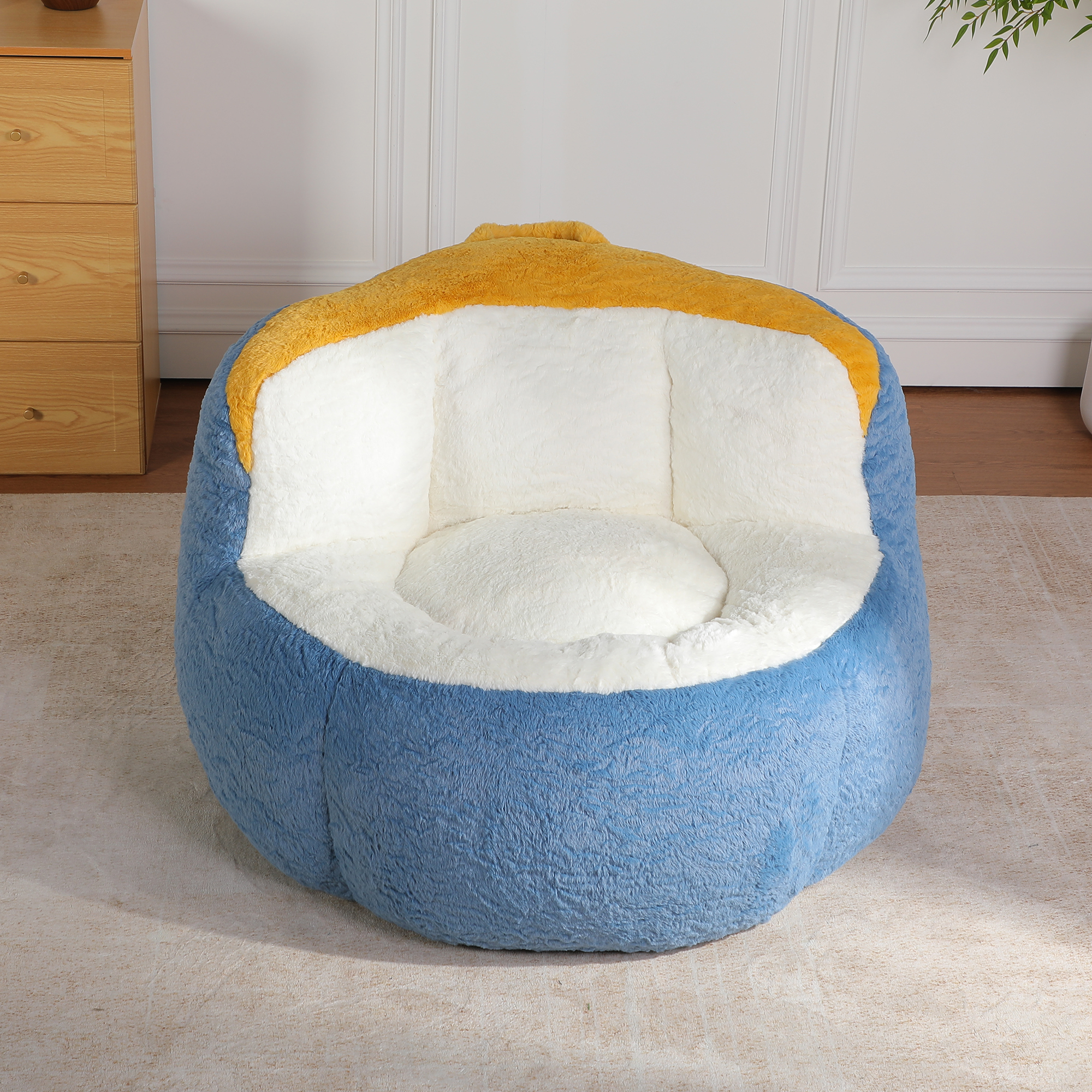 Faux Fur Bean Bag Chair, picture 3 of 4