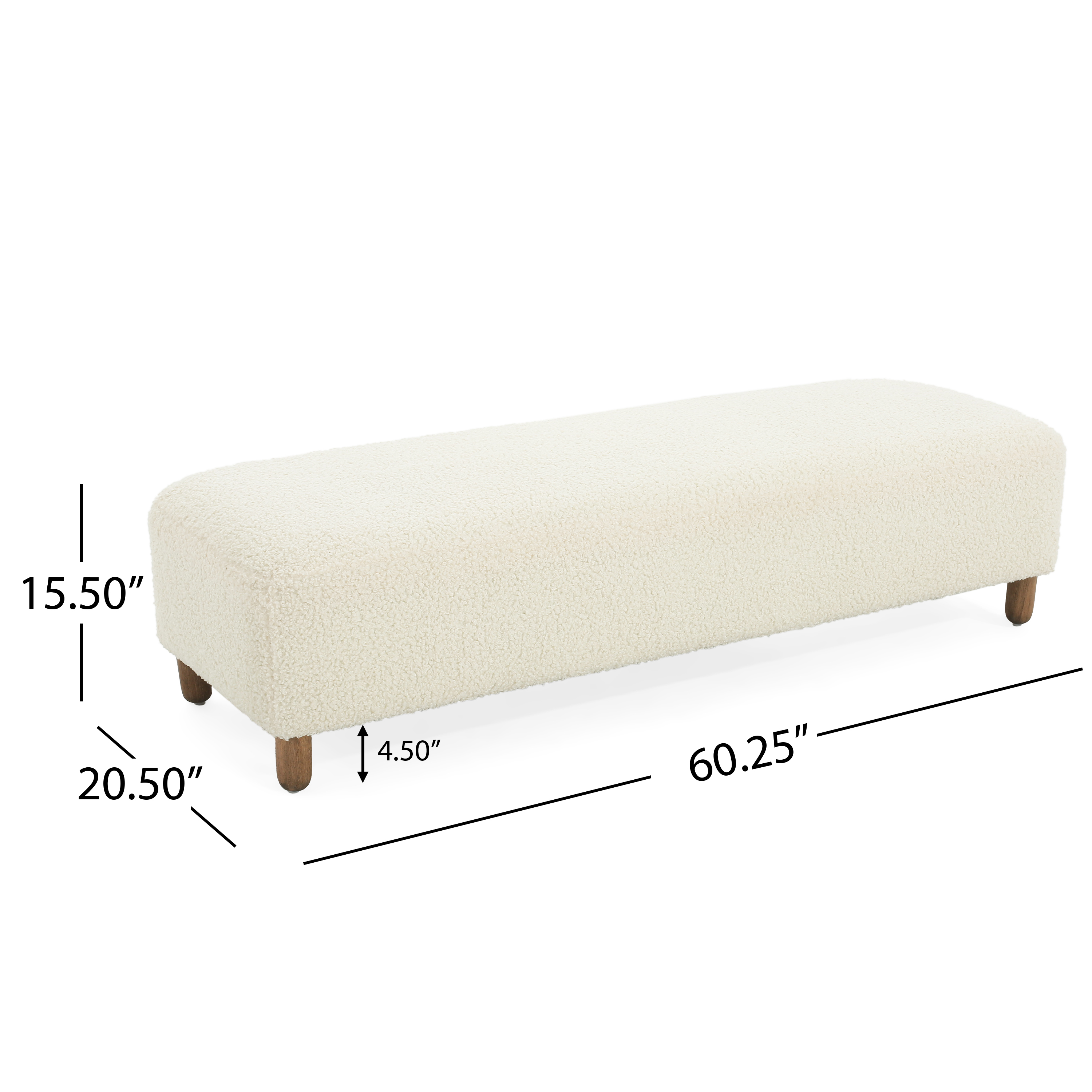 Upholstered Rectangular Ottoman, picture 4 of 4