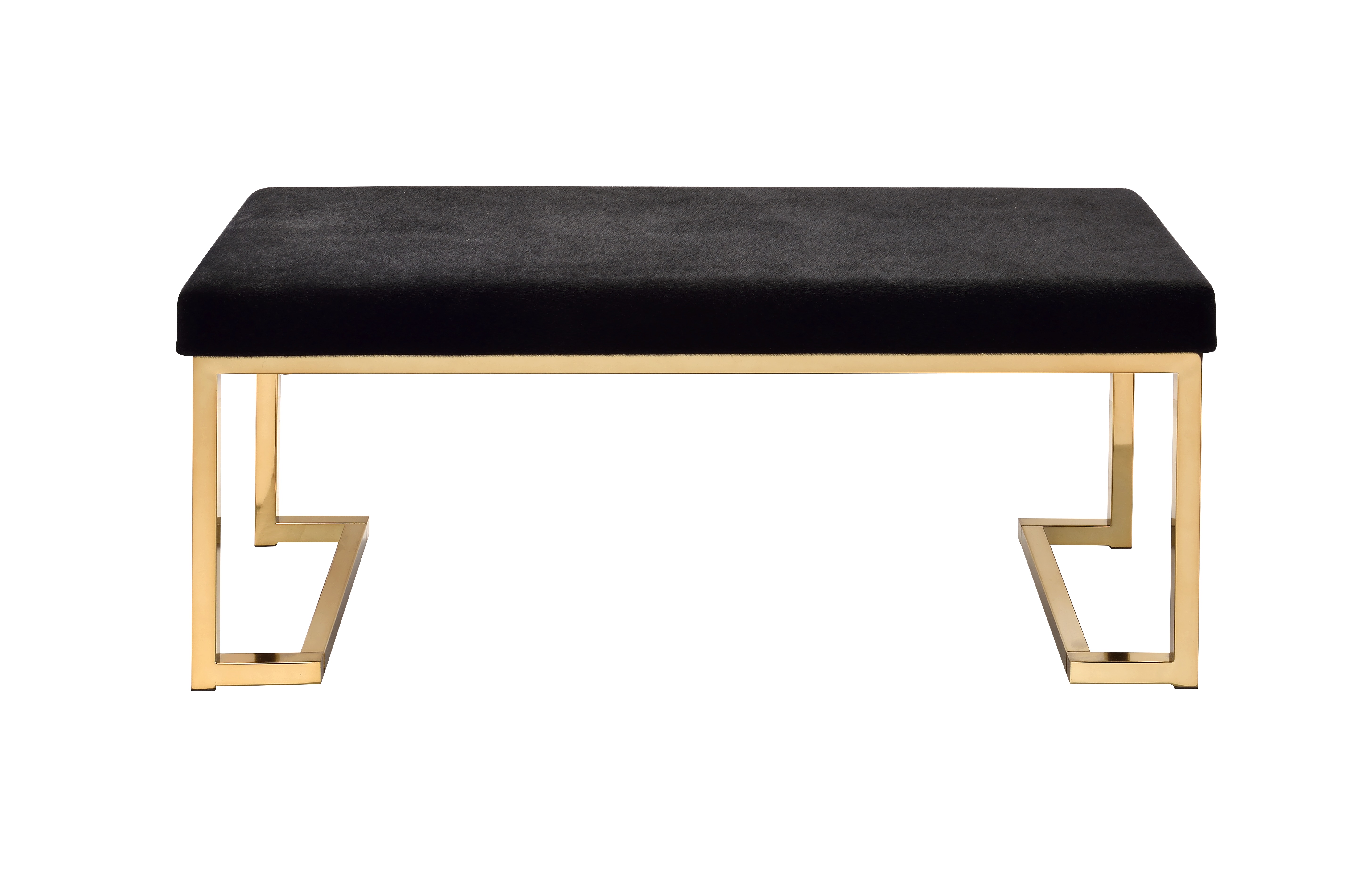 Faux Fur Accent Bench