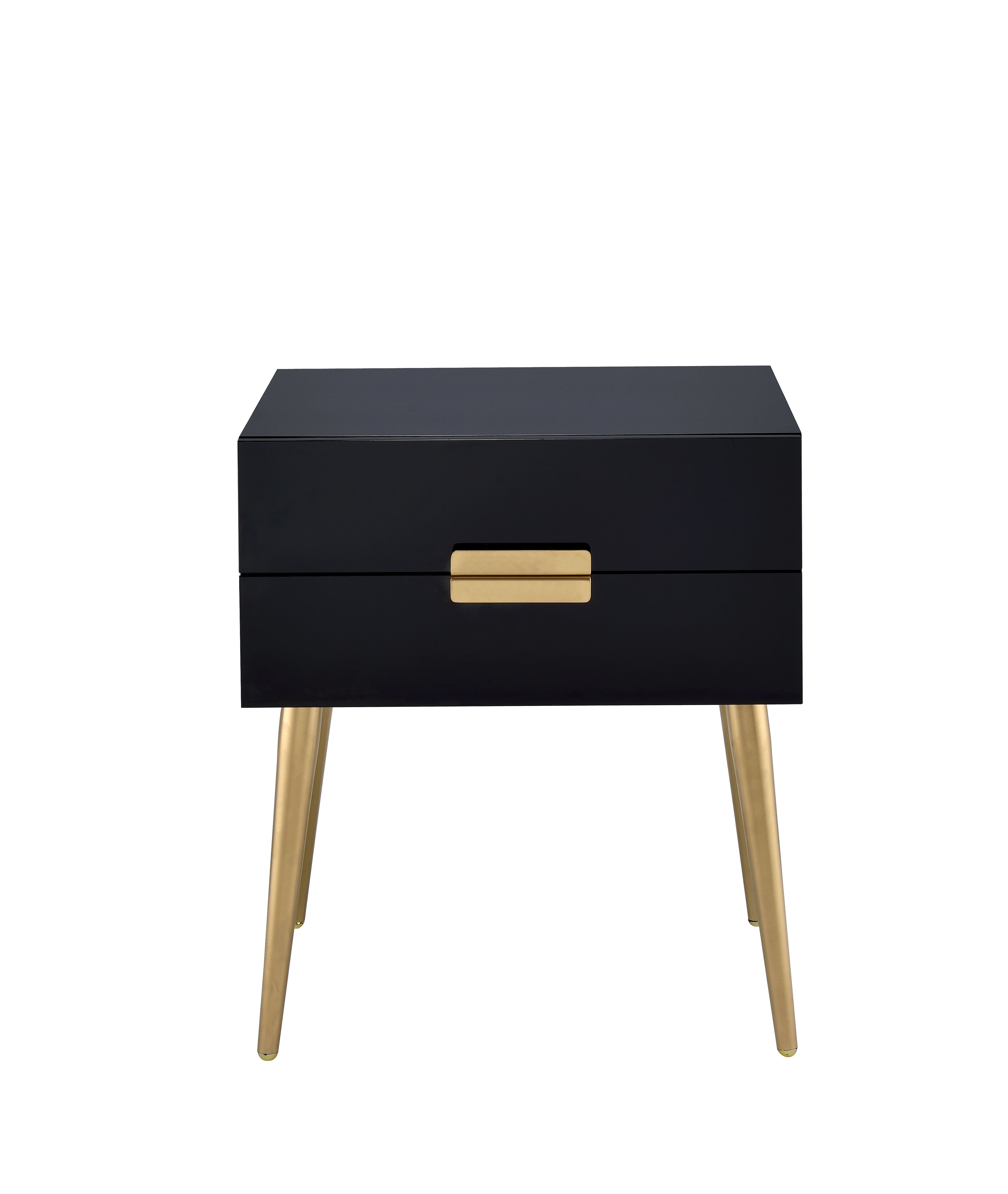 Metal End Table with Drawers, picture 1 of 4