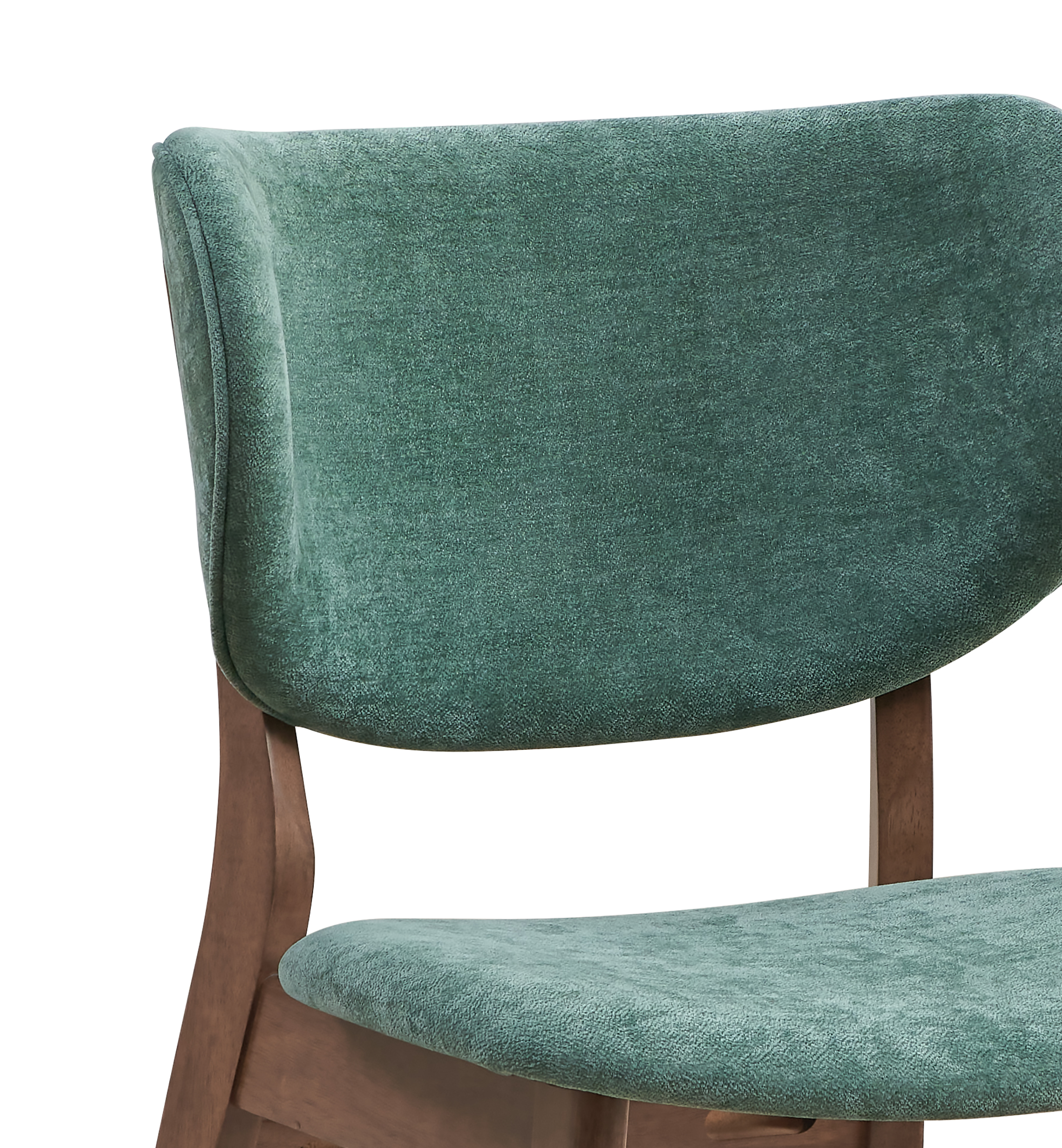 Fabric & Walnut Finish Side Chair, picture 4 of 4
