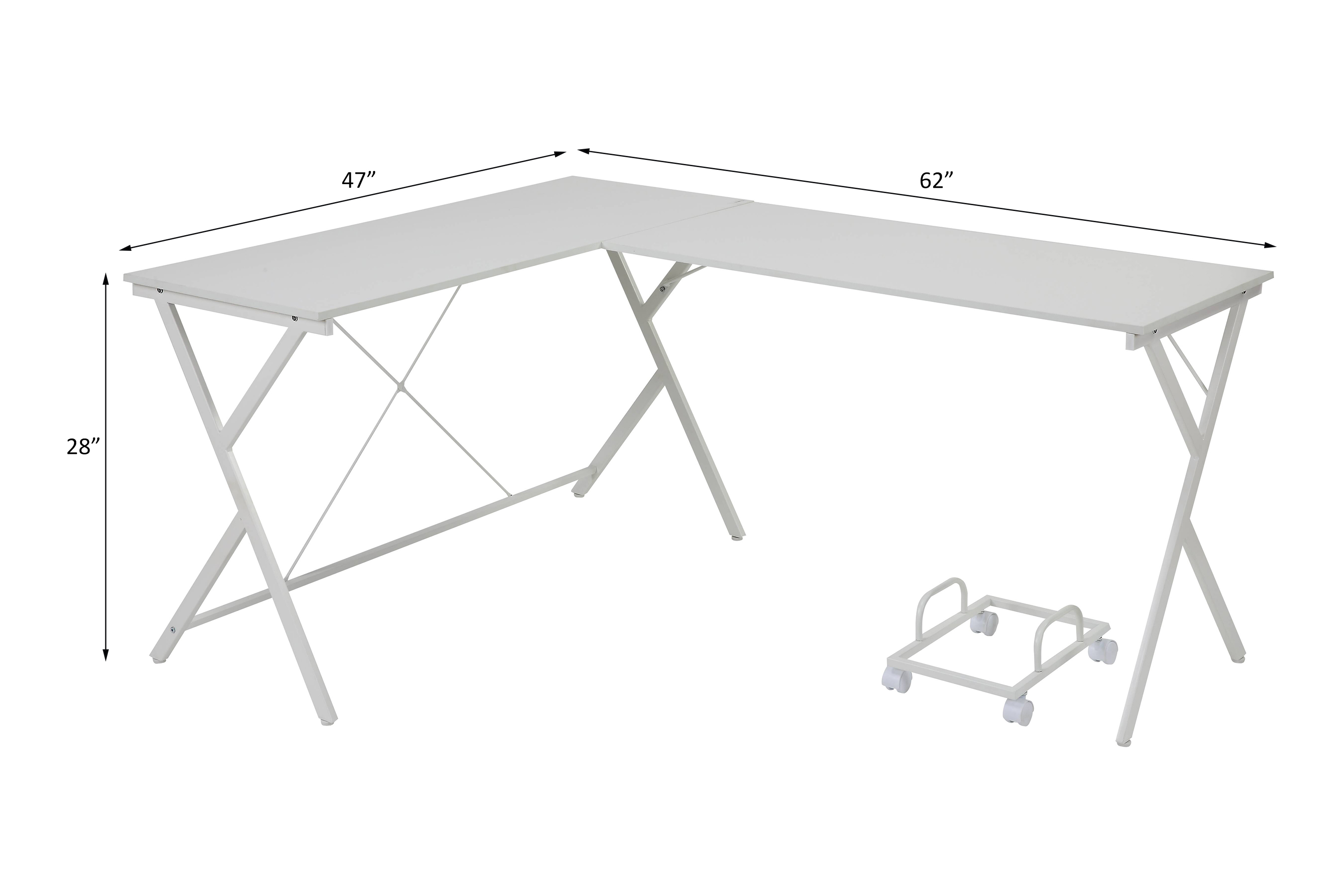 Dazenus White Finish Computer Desk 4