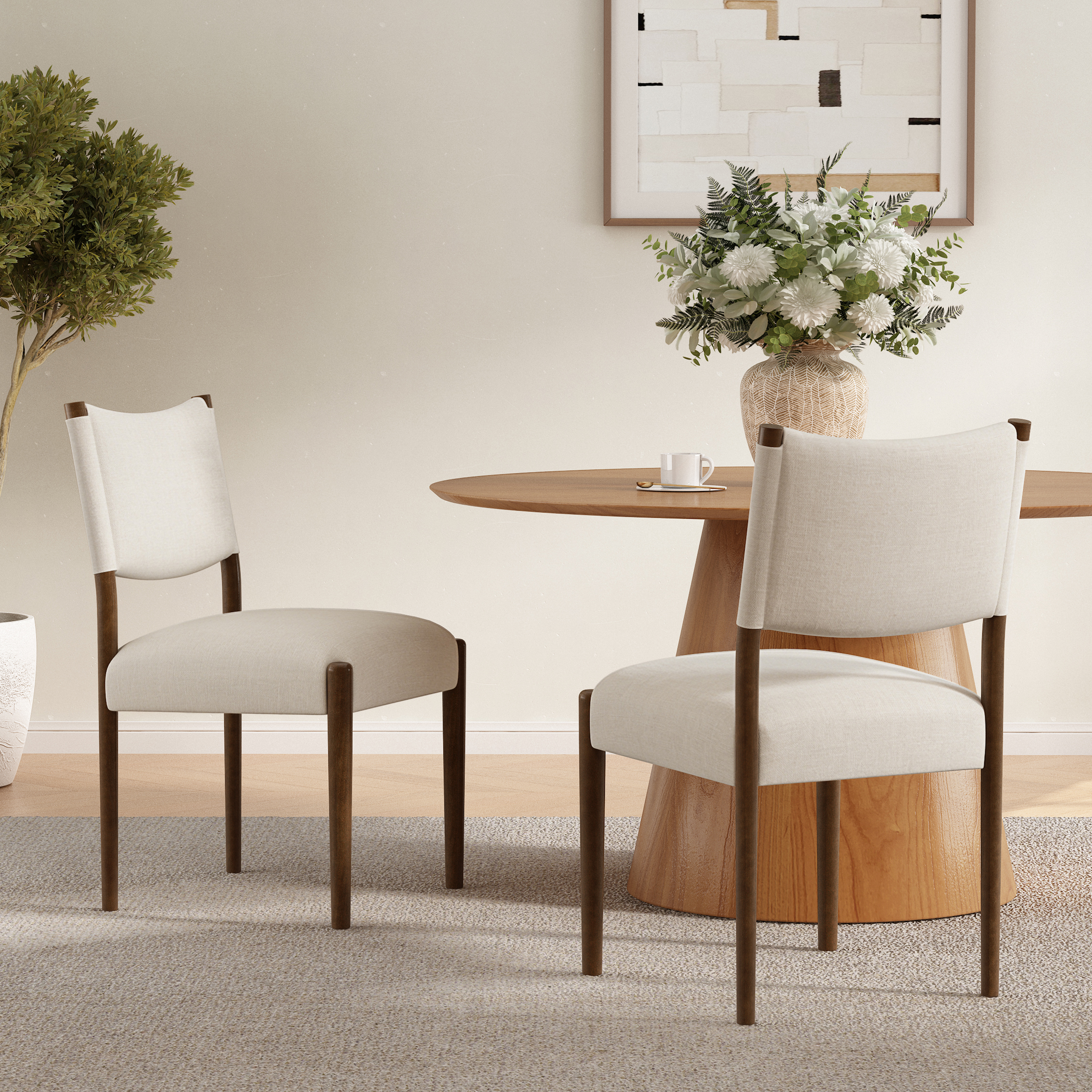 Modern Walnut Dining Chairs