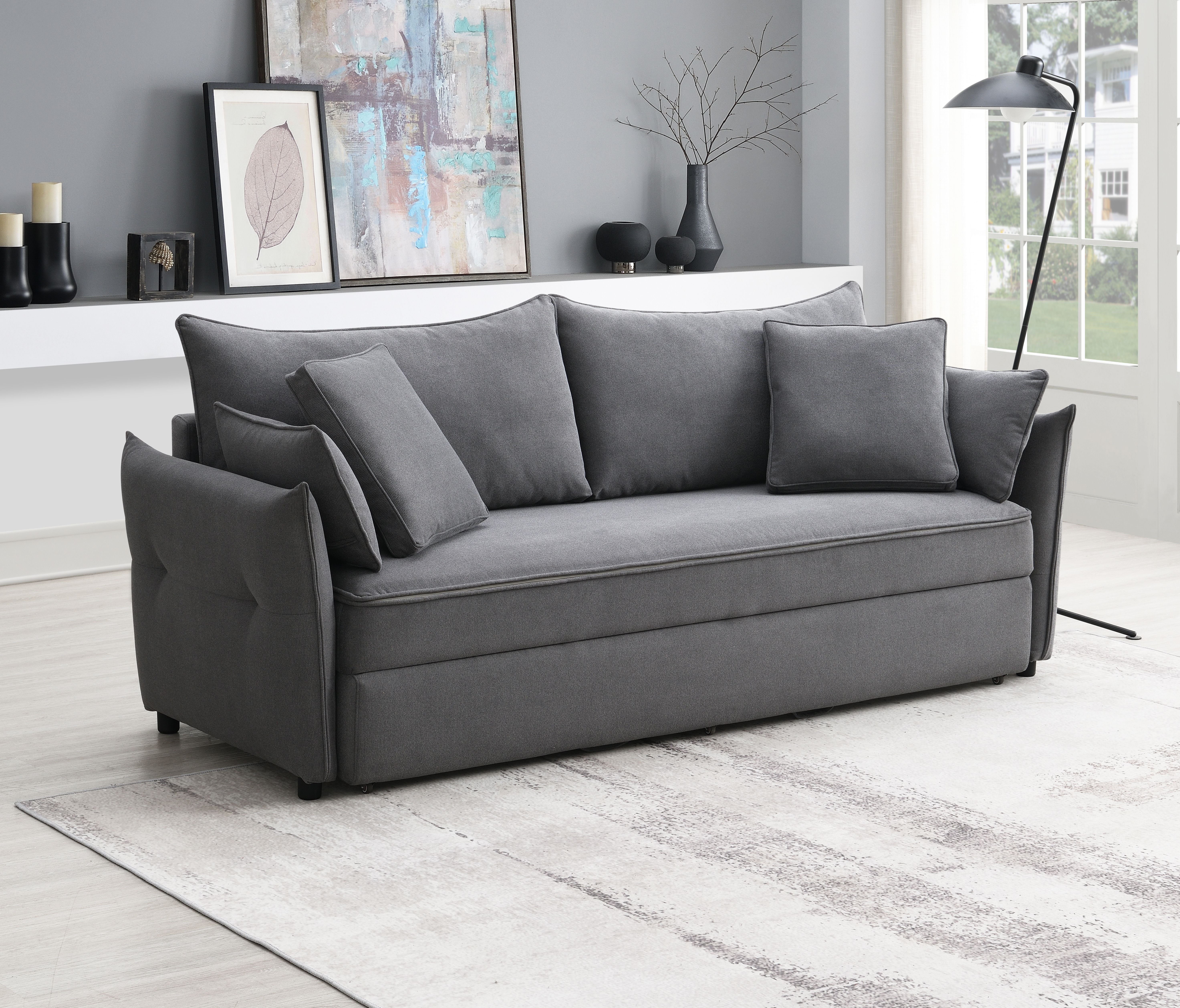 Irina Pull-out Fabric Sleep With Storage