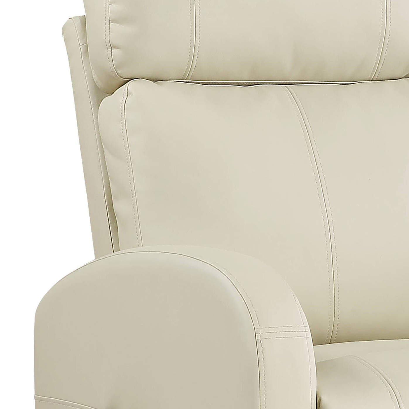 Ricardo Beige Synthetic Leather Power Motion Recliner W Lift — photo 5