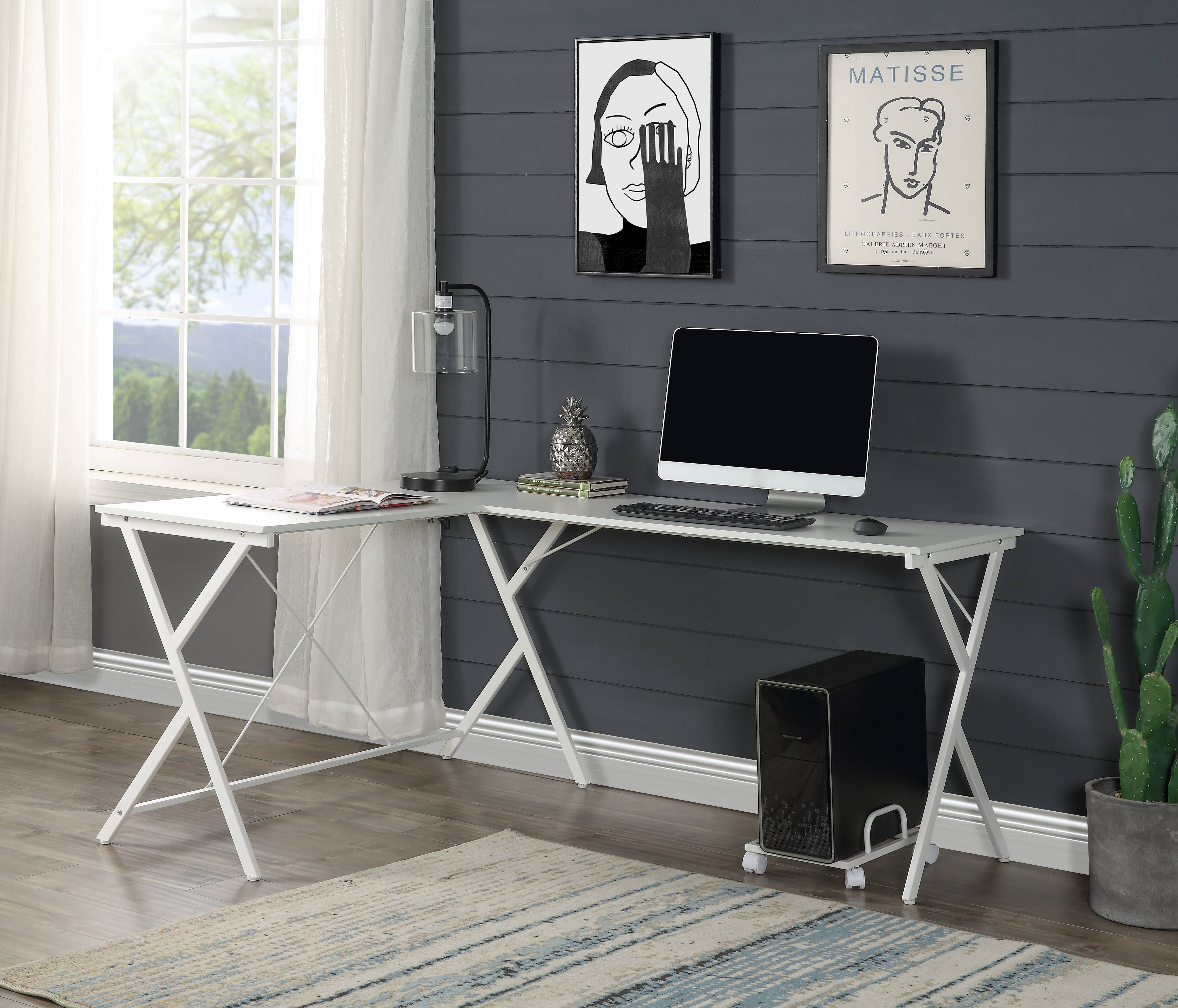 Dazenus White Finish Computer Desk 5