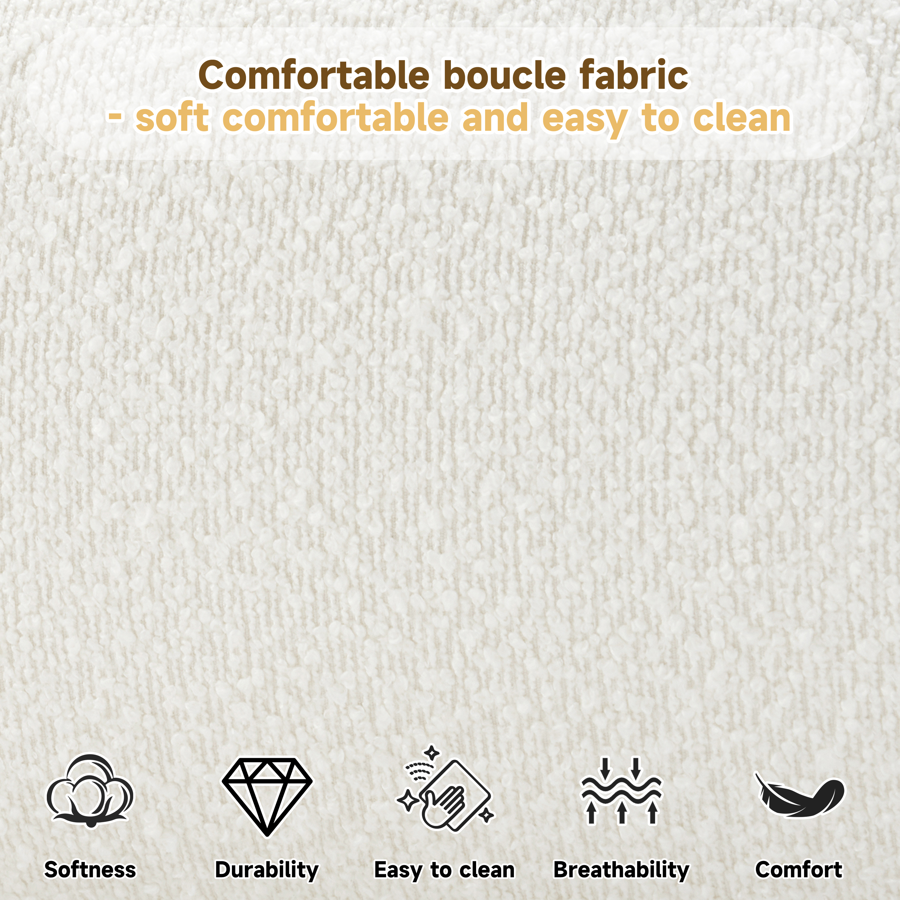 Cream Style Fabric Upholstered Bed, Simple Modern Bedroom Double Bed,Queen