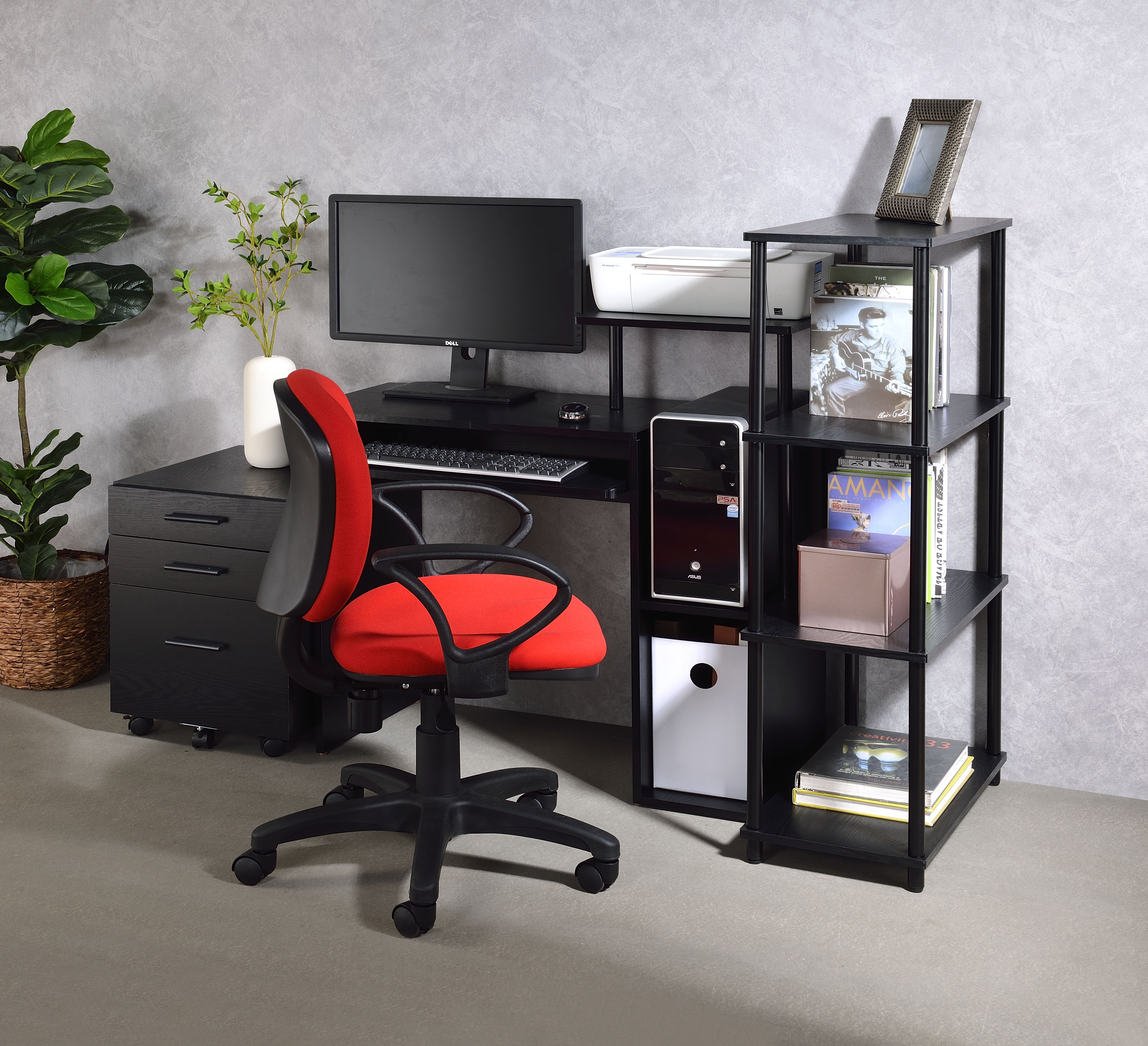 Lyphre Black Finish Computer Desk 4
