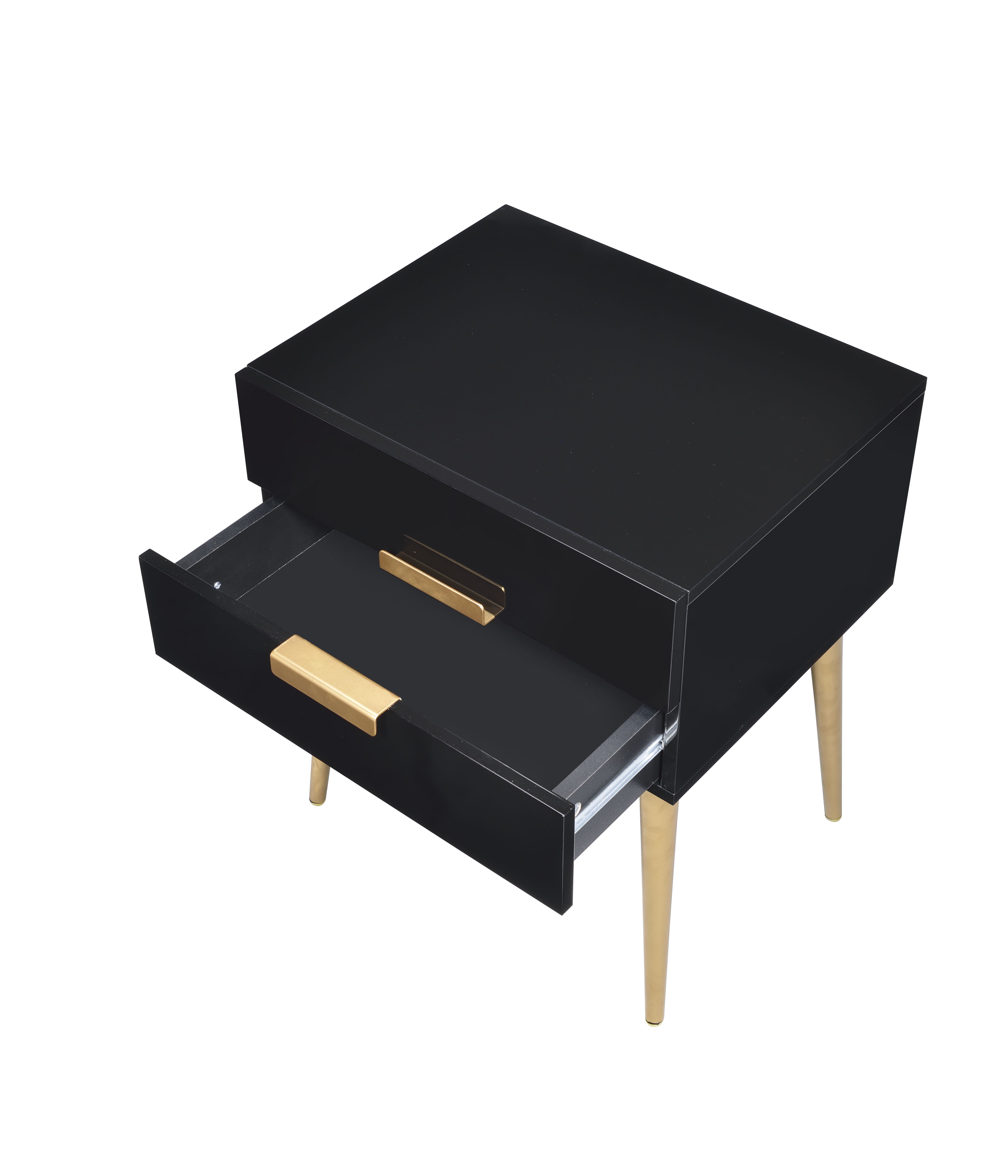 Metal End Table with Drawers, picture 4 of 4