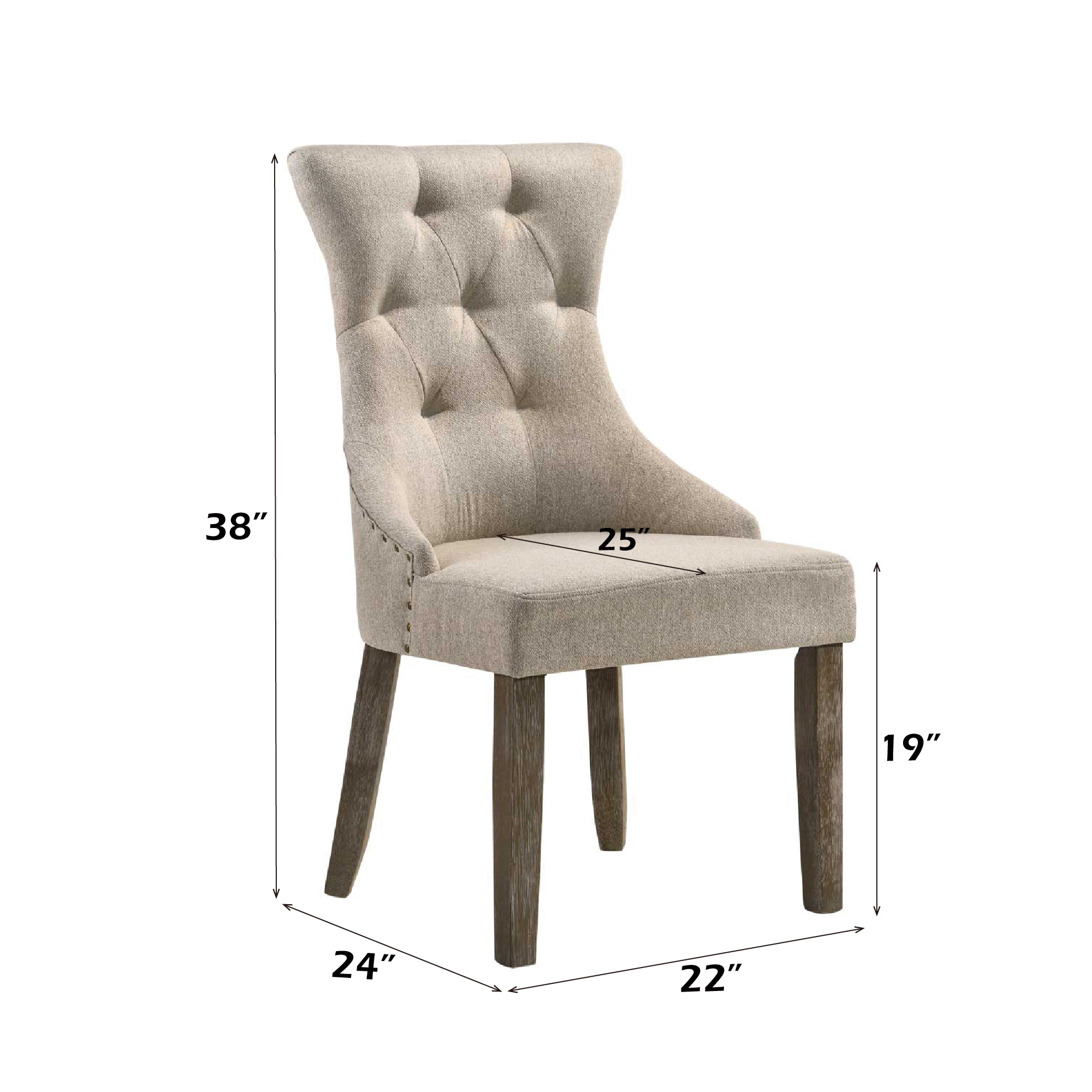 Tufted High-Back Side Chair, picture 4 of 4