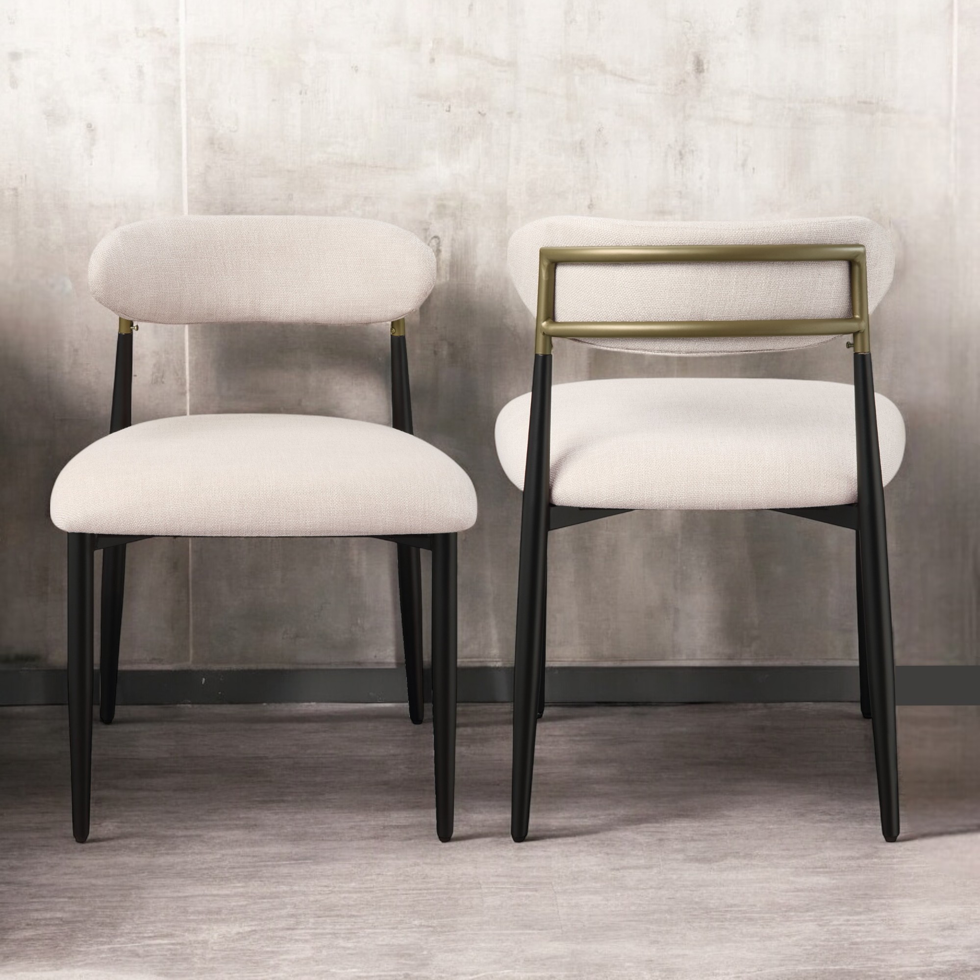 Linen Upholstered Side Chair, picture 2 of 5