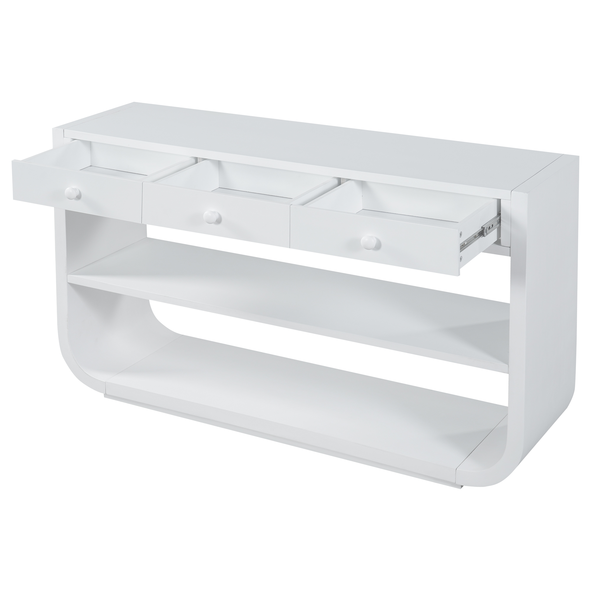 Curved Console Table with Drawers