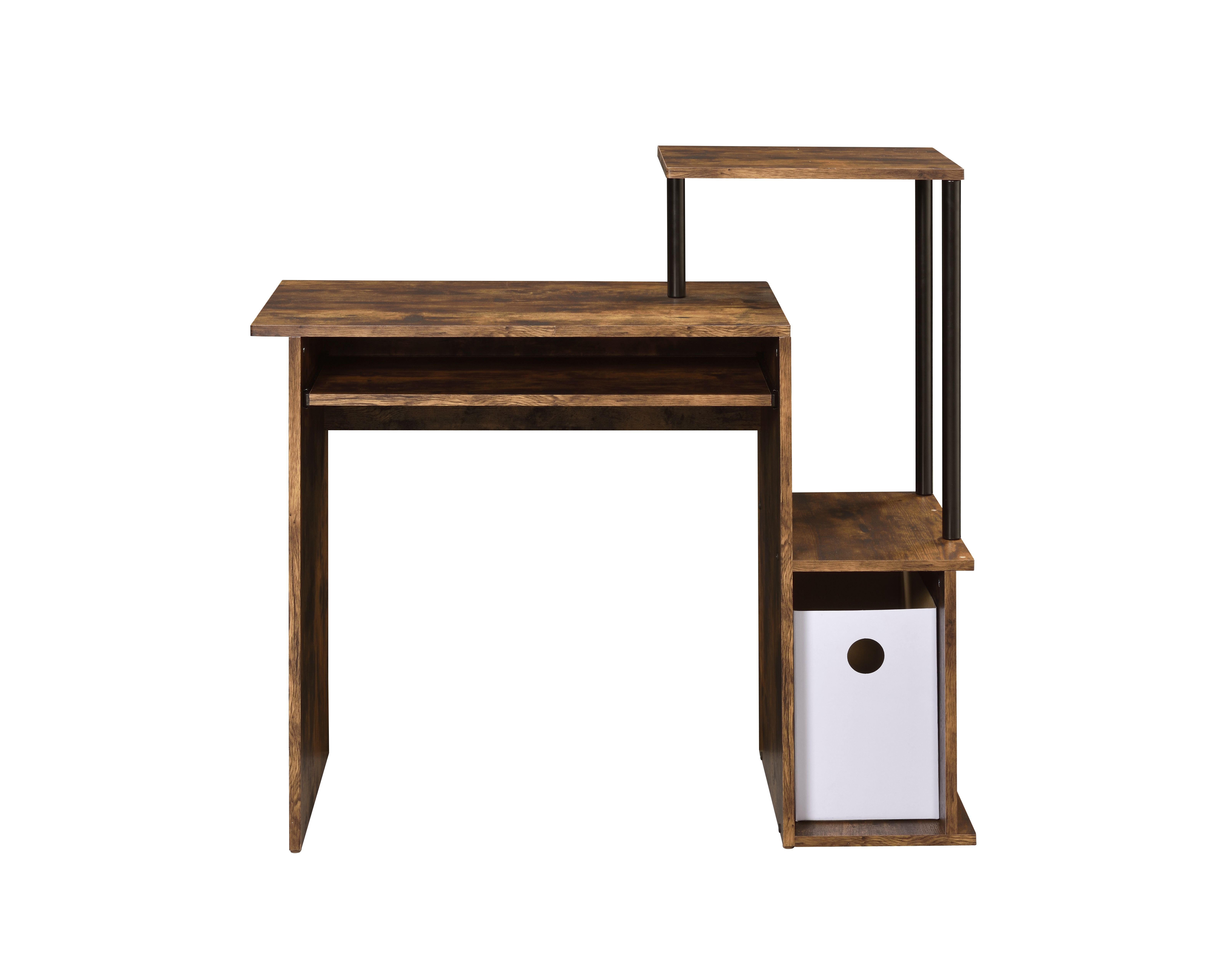 Lyphre Weathered Oak & Black Finish Computer Desk 5