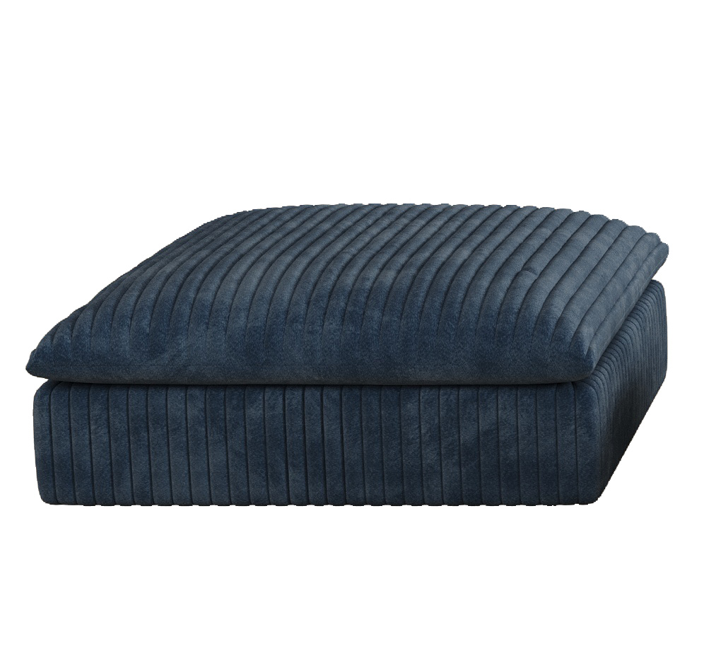 Cloud Sofa,Corduroy Fabric,Deep Seat Couches,Double-layer Design,Removable  Cushion,No Assembly, DIY Combination For Living Room, Bedroom,Conference Room ,Apartment,Blue