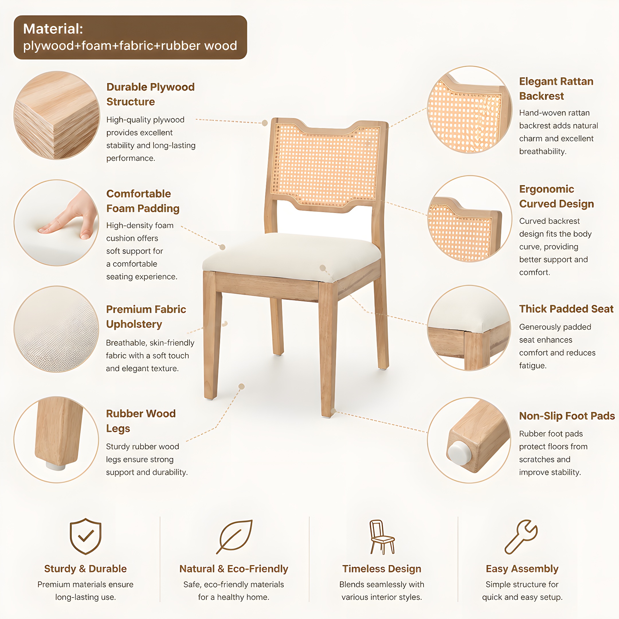 Rattan Back Bar Stools, picture 3 of 4