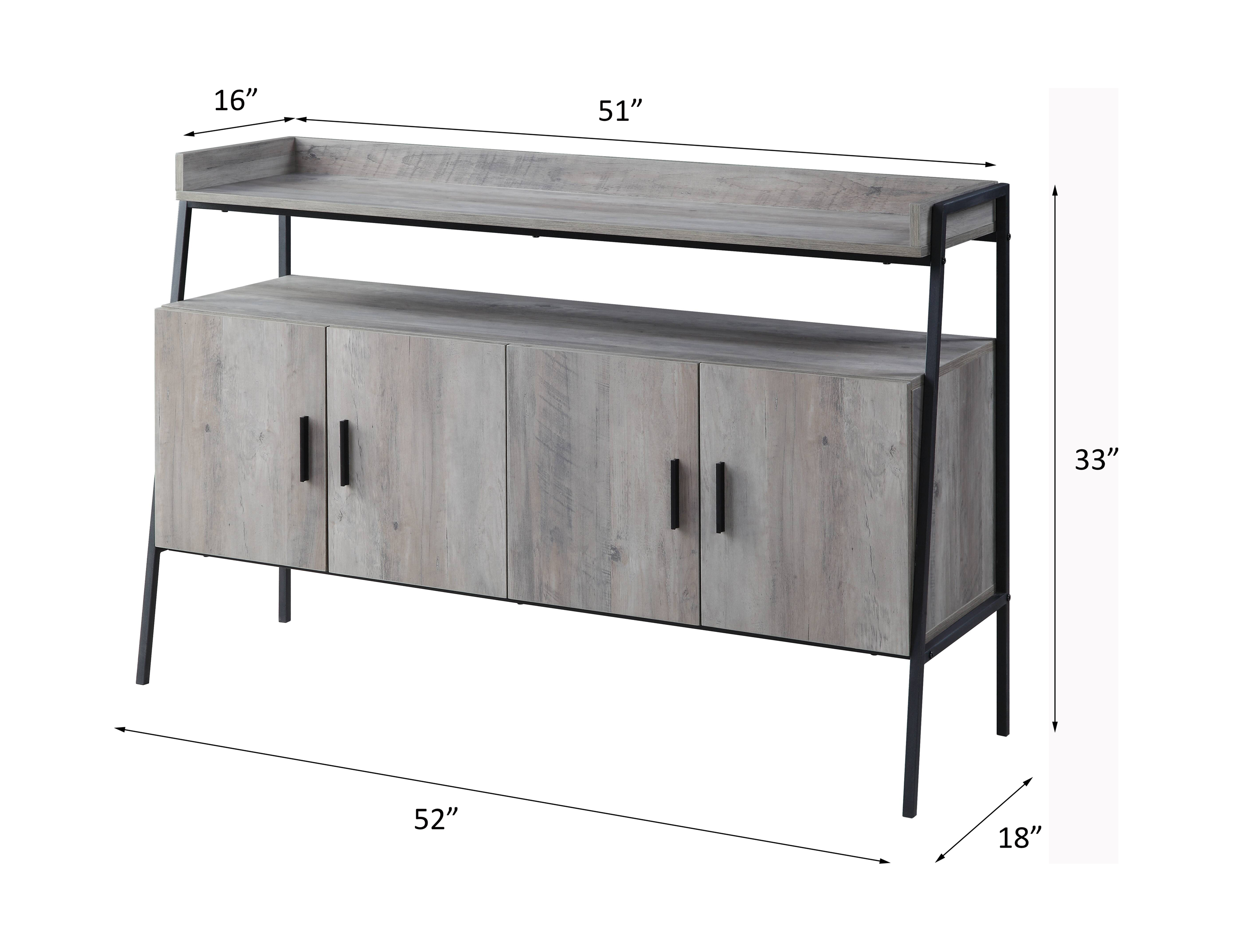 Gray Oak TV Stand, picture 4 of 5