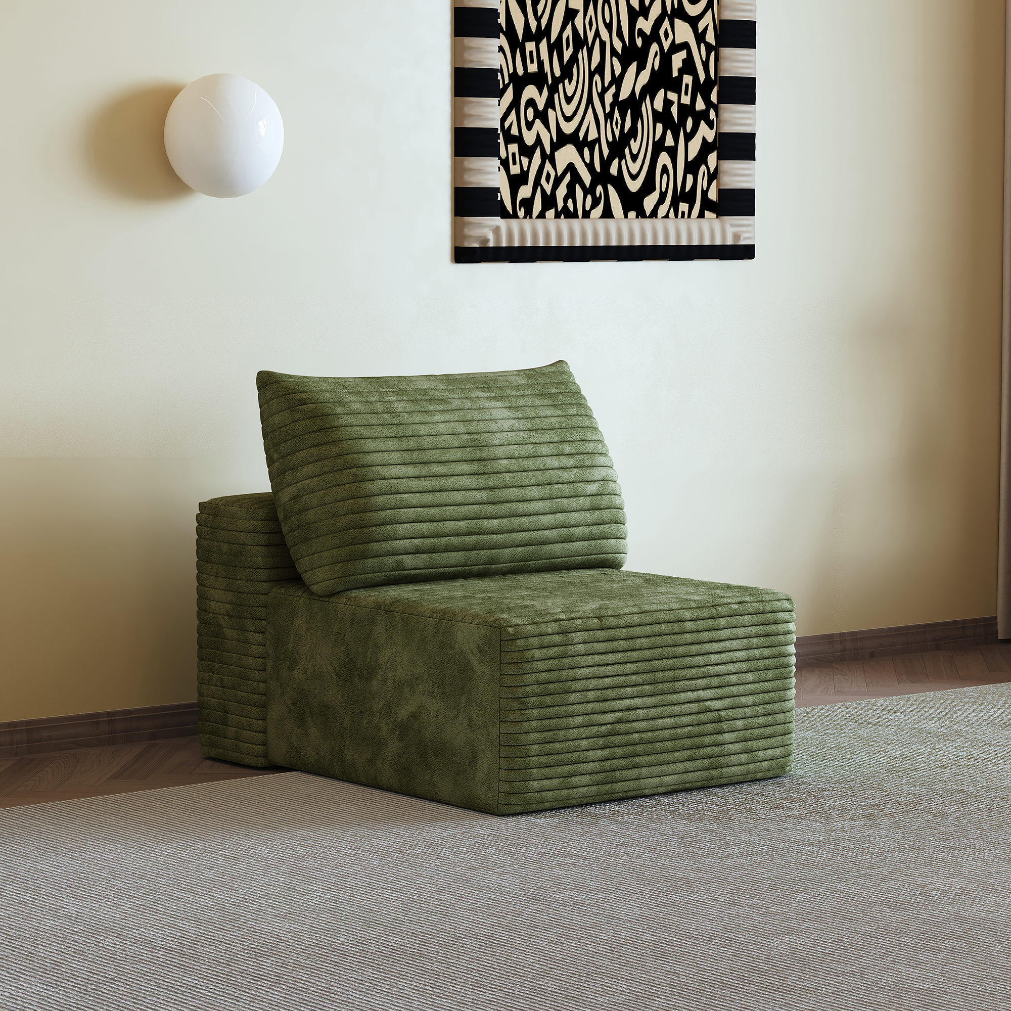 Y165-1S-GREEN 1seater Green