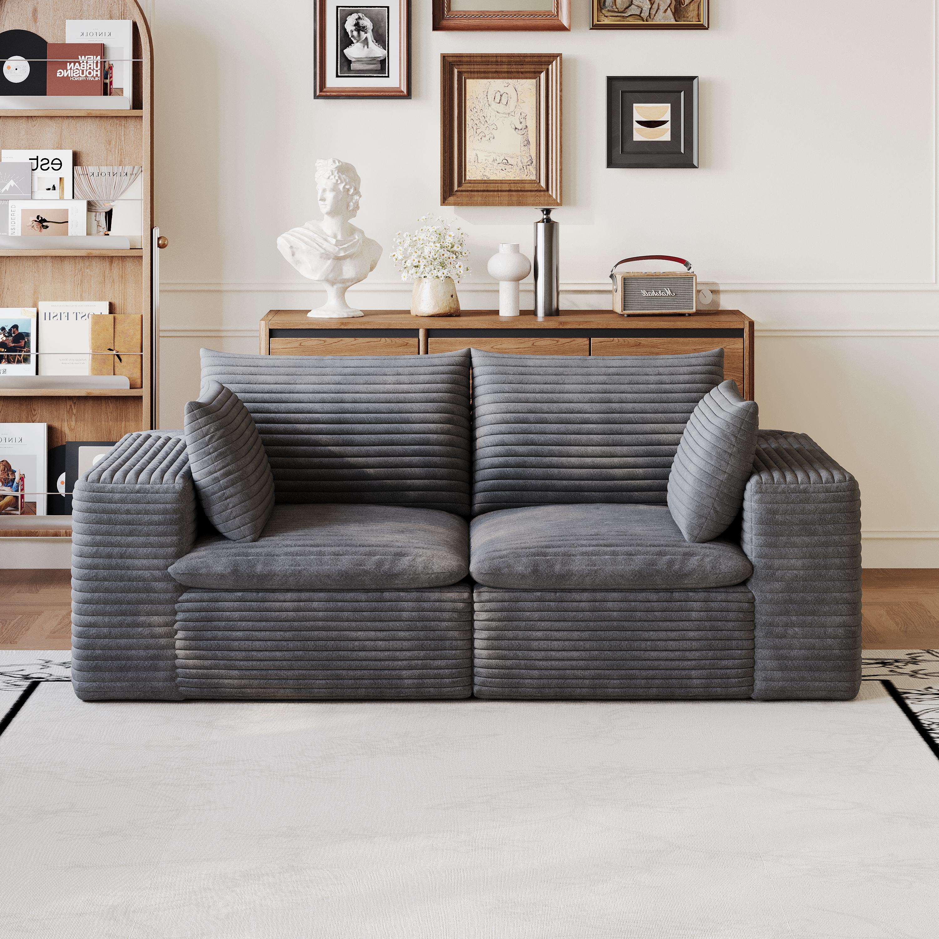 Corduroy Cloud Sofa, picture 2 of 4