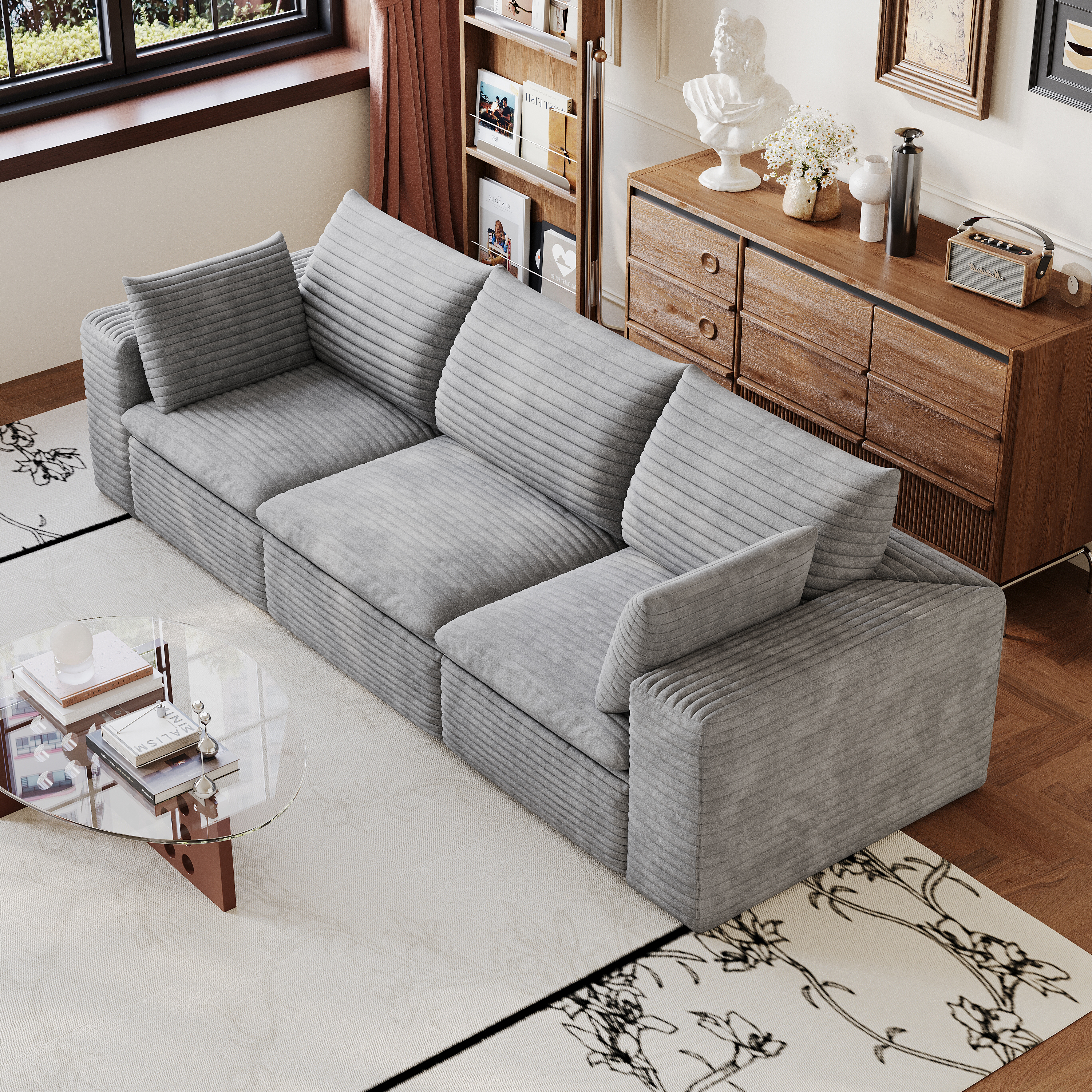 Corduroy Cloud Sofa, picture 2 of 4