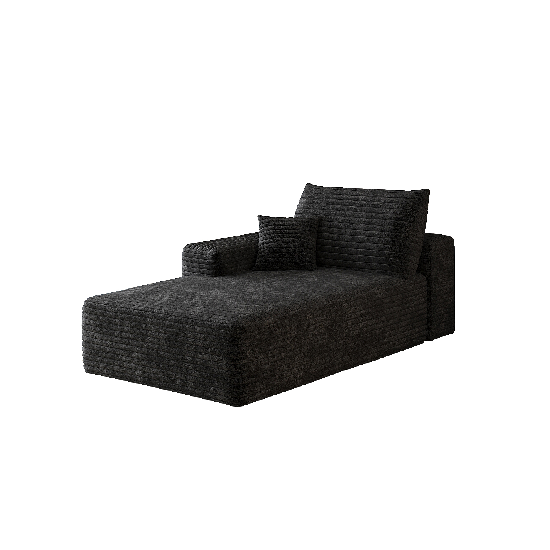 Y159-SOFA-LEFT-SLEEPER-BLACK