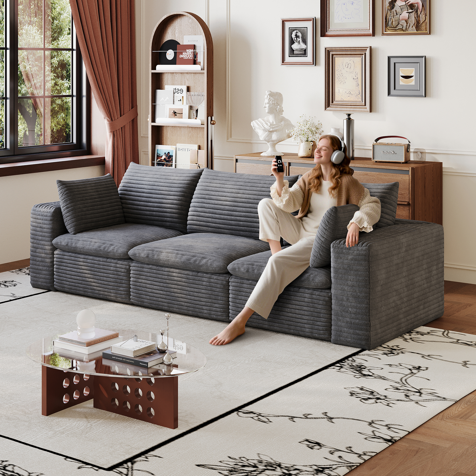 Corduroy Cloud Sofa, picture 3 of 5