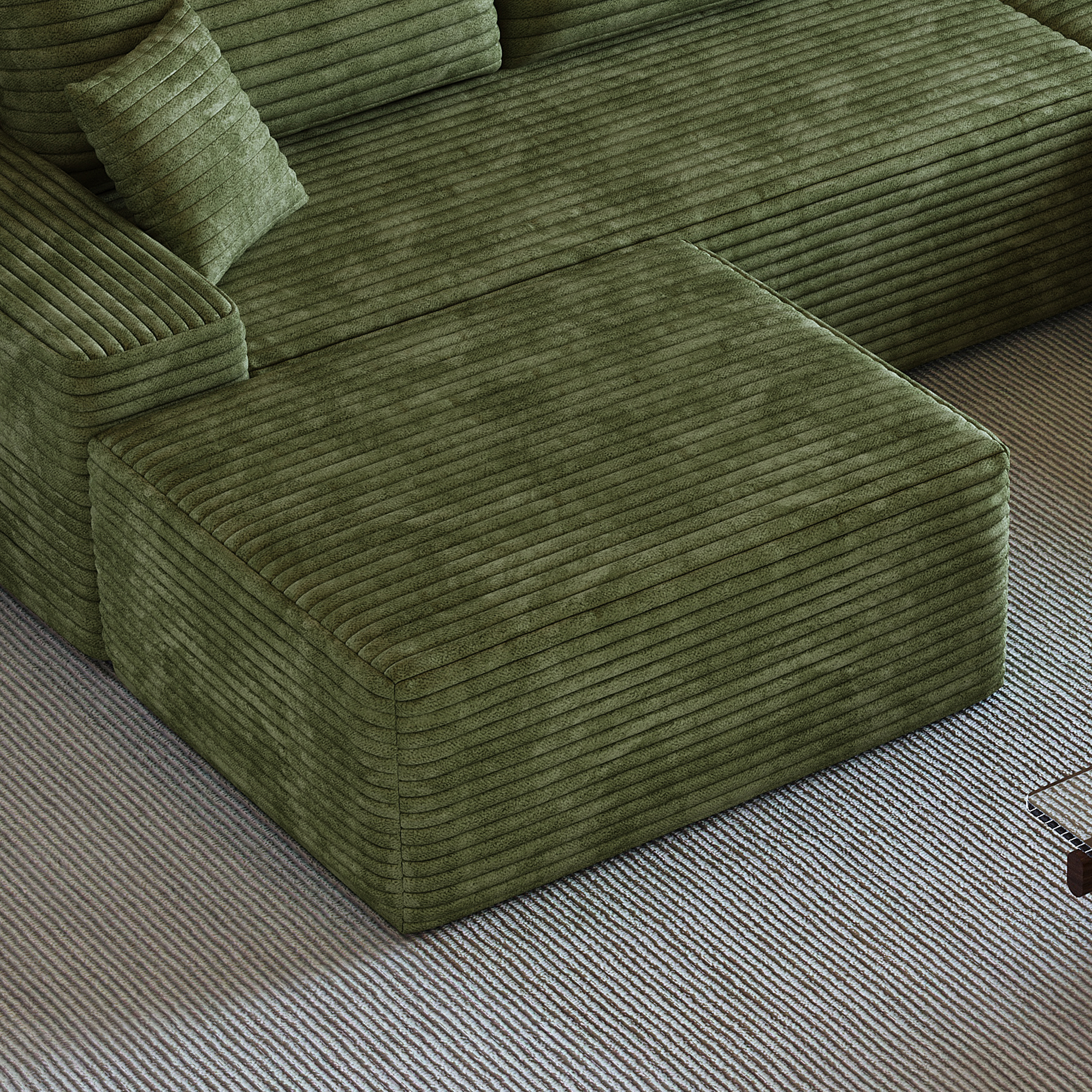 Y159-OTTOMAN-GREEN Ottoman Green