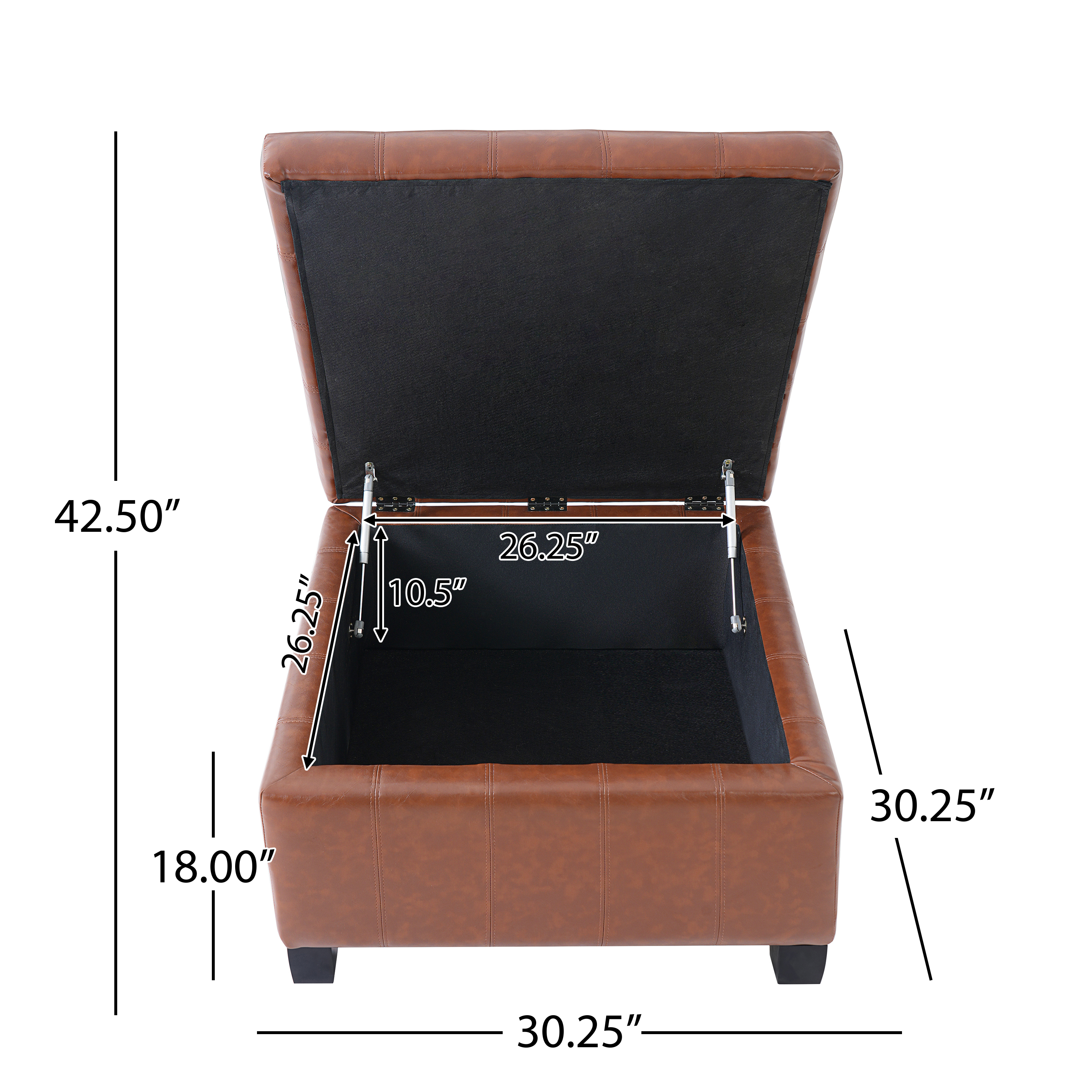 PU Storage Ottoman, picture 4 of 5