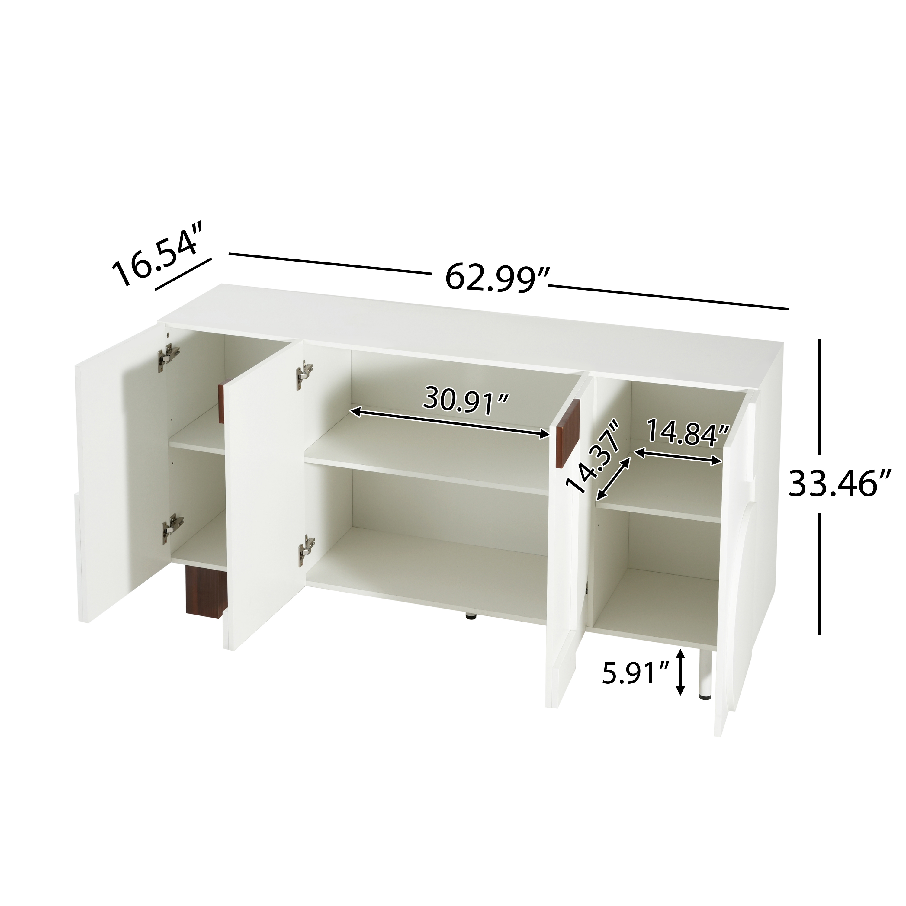 White Sideboard Buffet Cabinet, picture 4 of 4