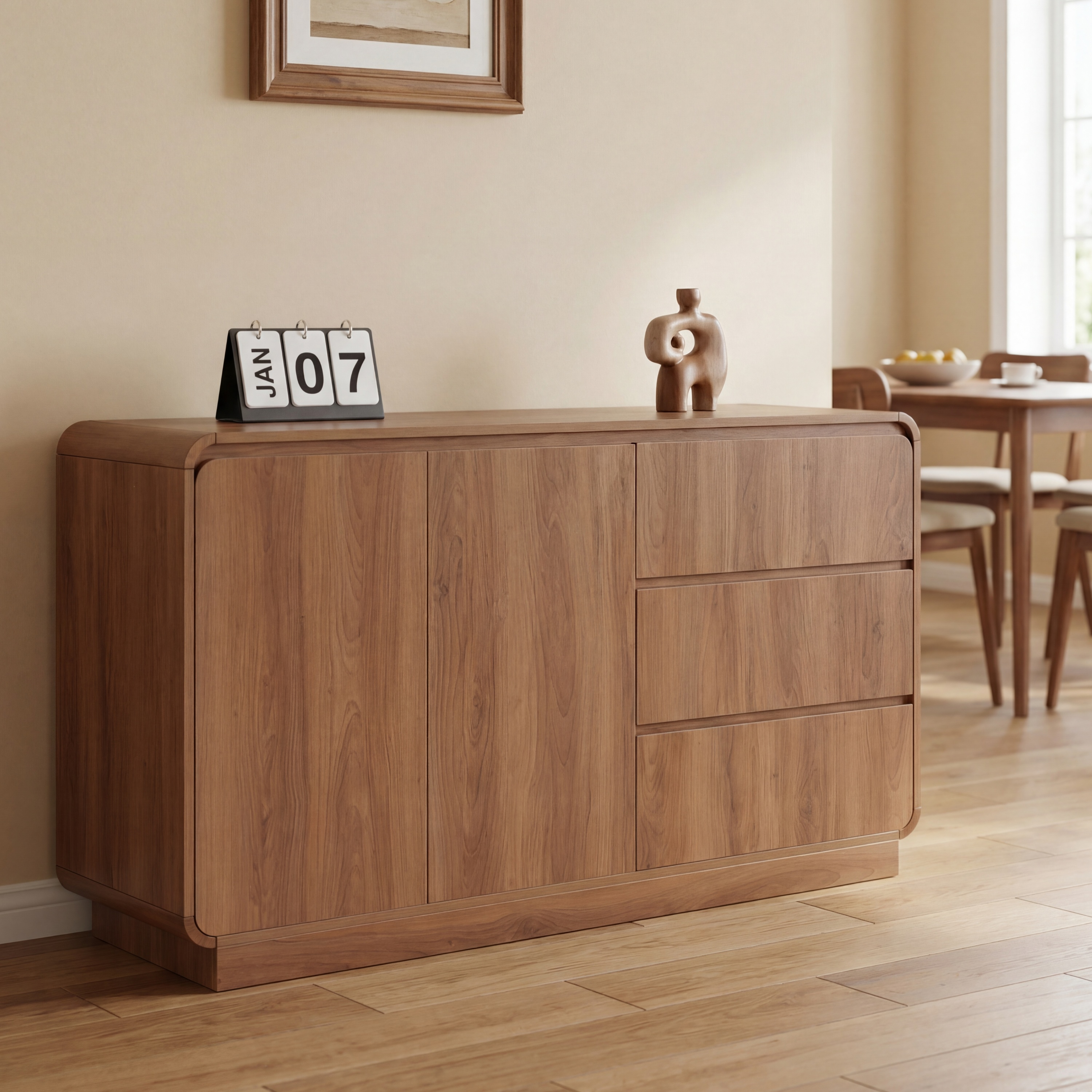 Walnut Sideboard Storage Cabinet, picture 3 of 4