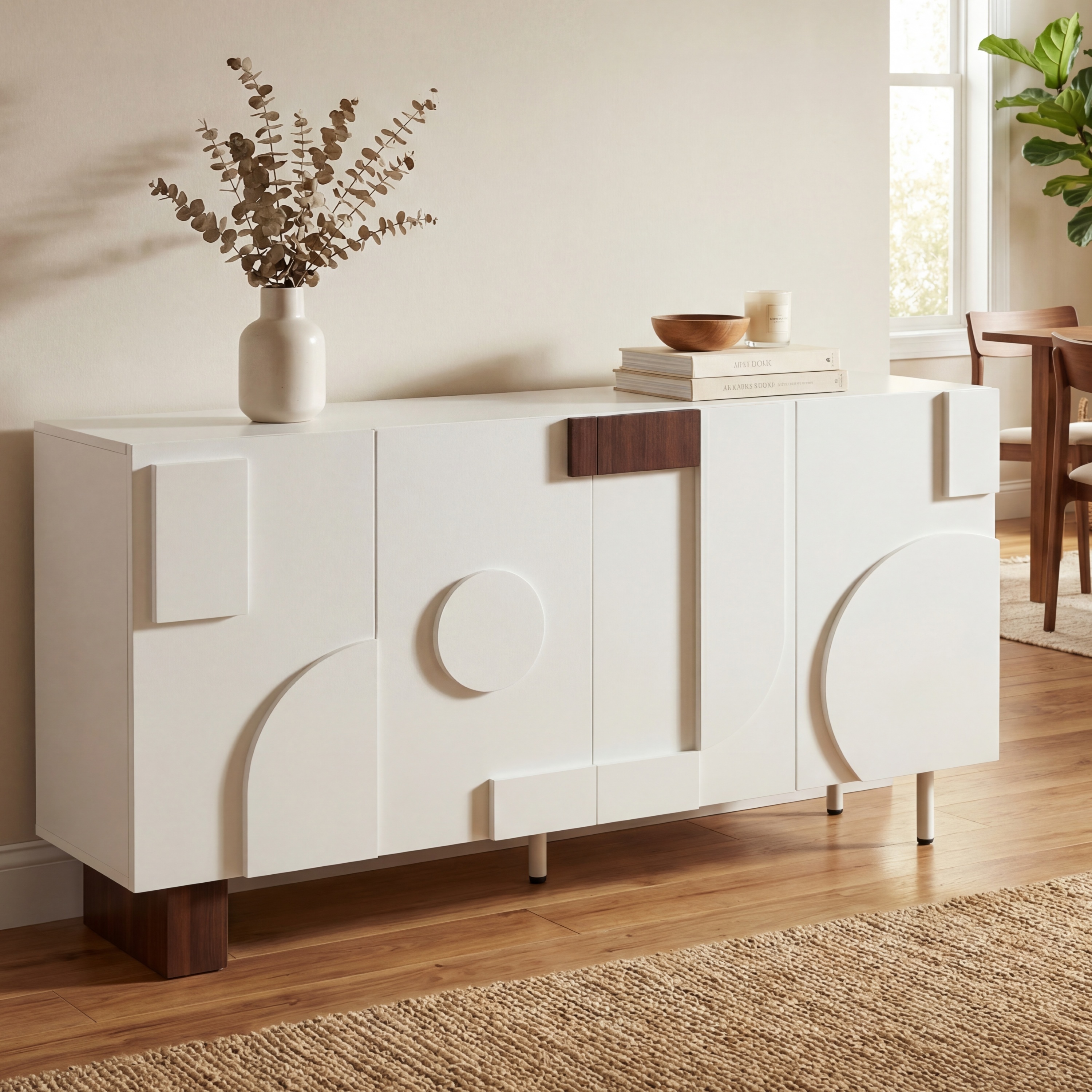 White Sideboard Buffet Cabinet, picture 3 of 4