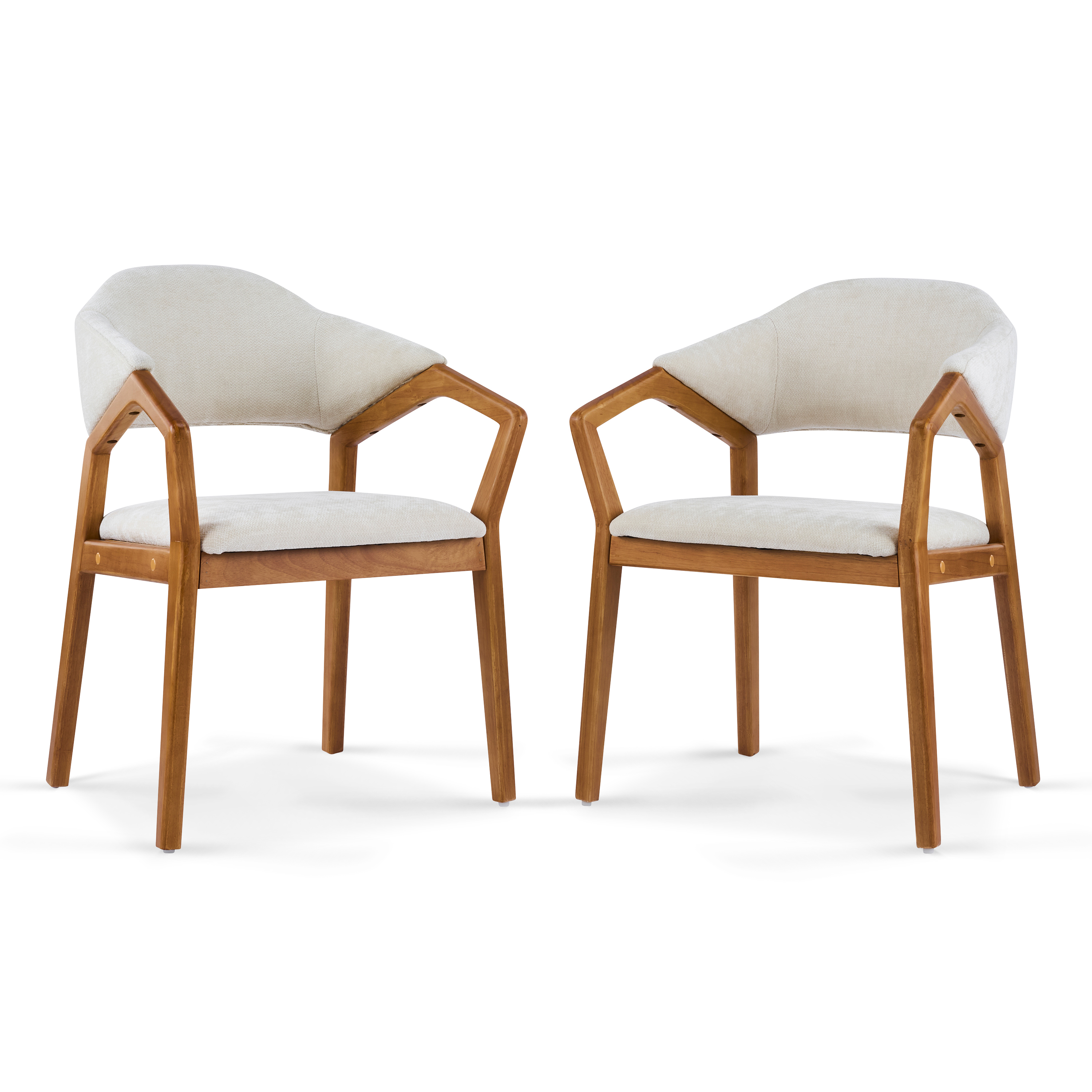 Chenille Upholstered Dining Chair Set