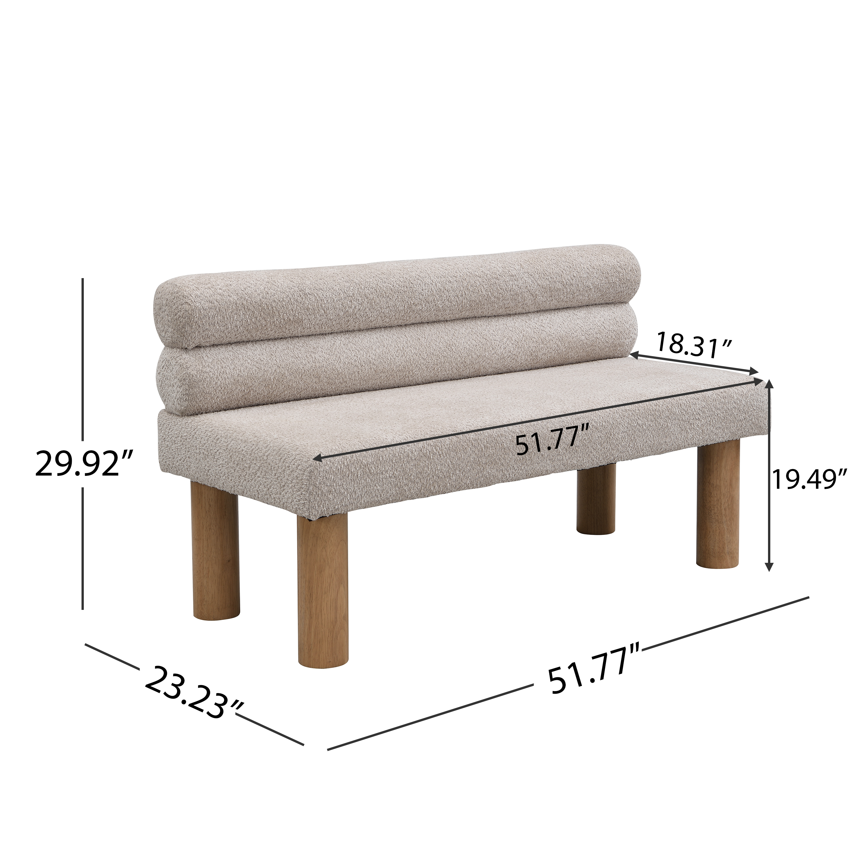 Upholstered Dining Bench, picture 4 of 4