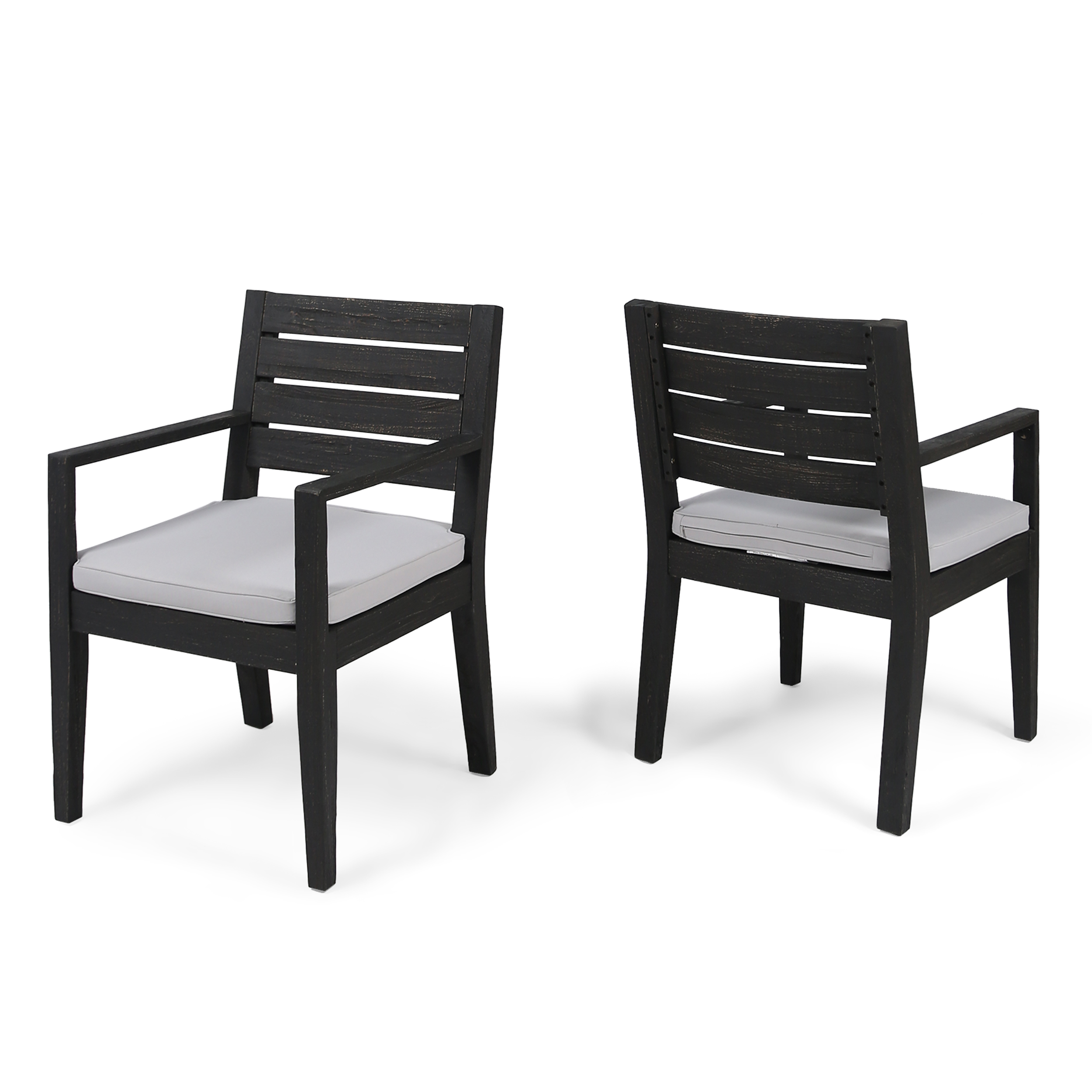 Acacia Wood Outdoor Dining Chair Set