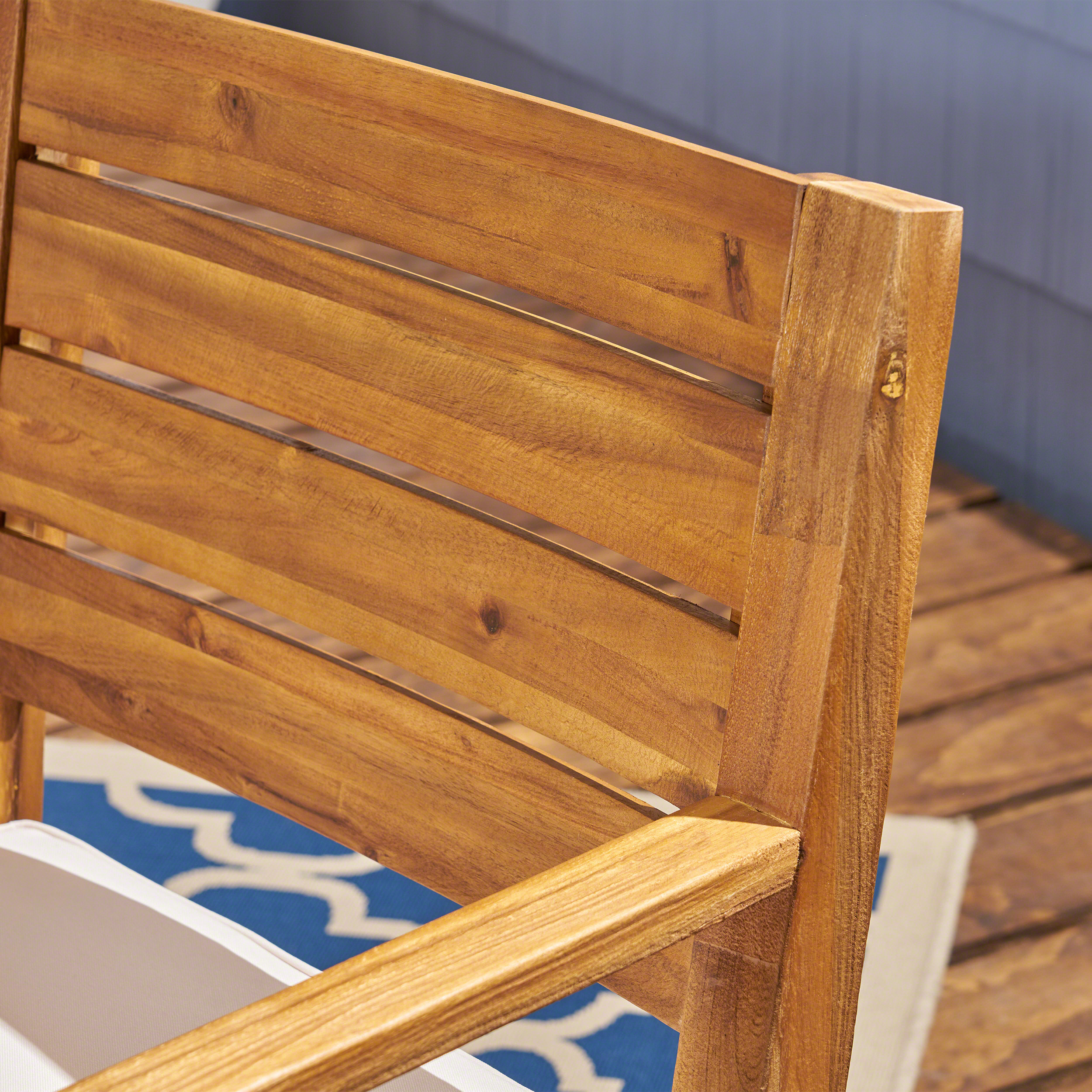 Acacia Wood Outdoor Dining Chair Set, picture 3 of 5