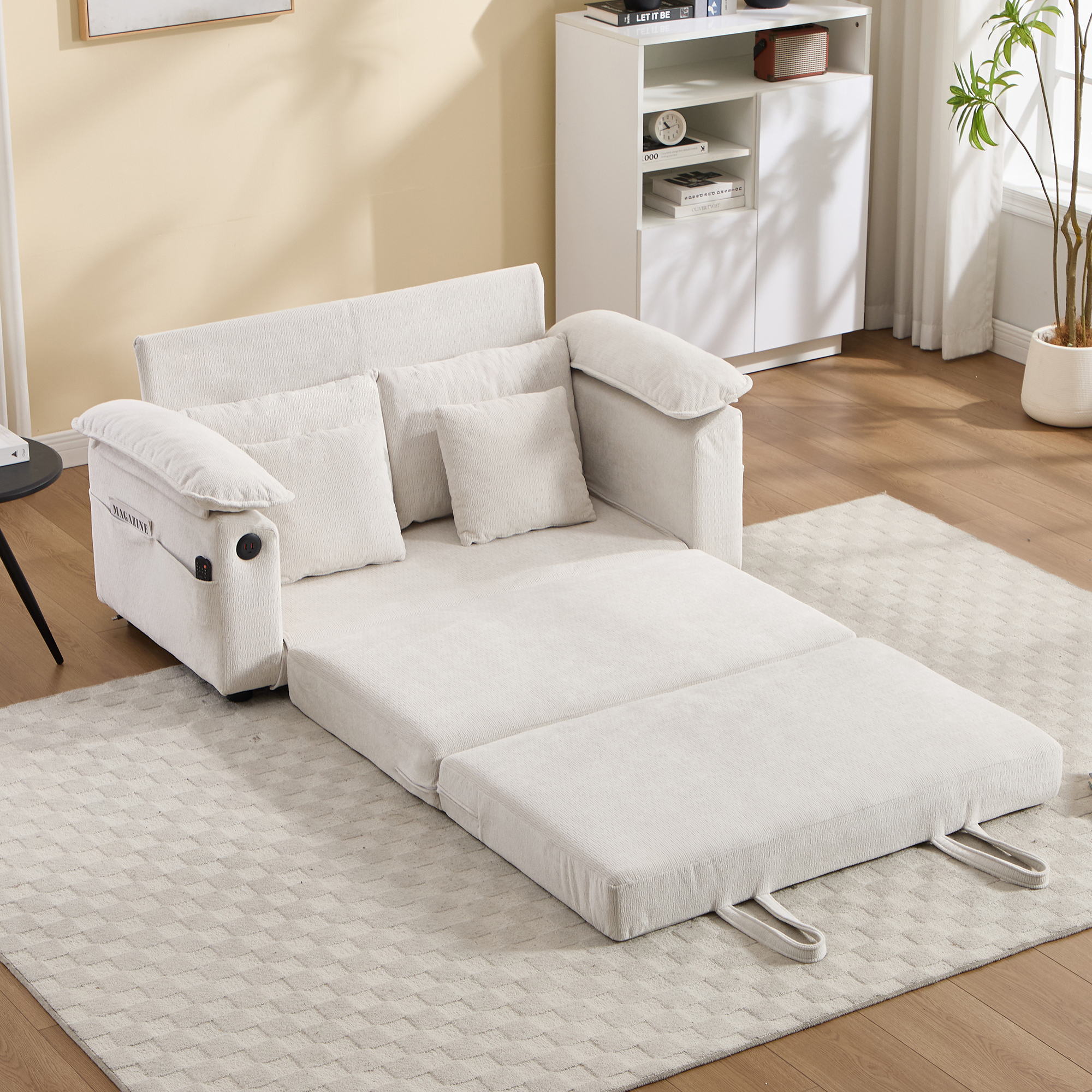 Chenille Convertible Futon Sofa Bed, picture 2 of 4