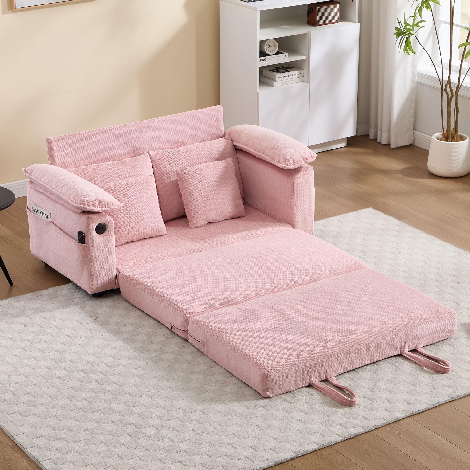 Chenille Convertible Futon Sofa Bed, picture 2 of 4