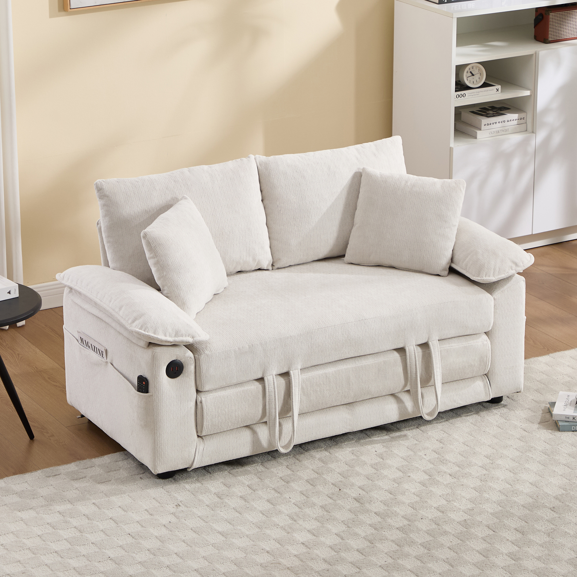 Chenille Convertible Futon Sofa Bed, picture 3 of 4