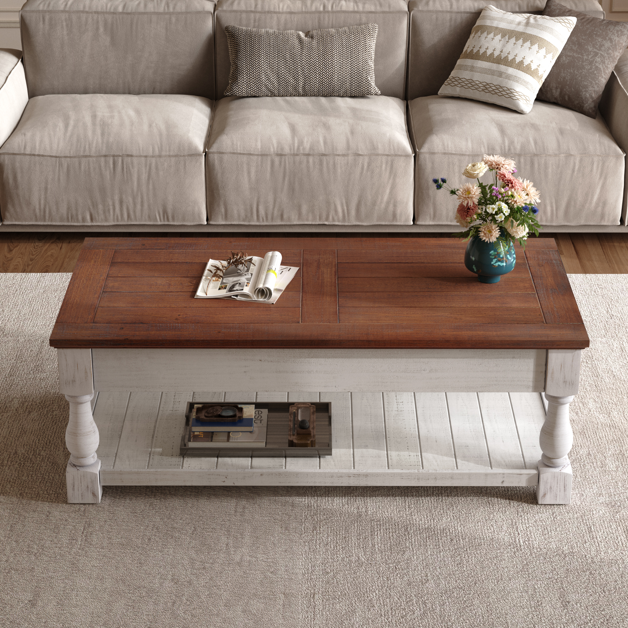 Lift-Top Coffee Table with Storage, picture 3 of 4