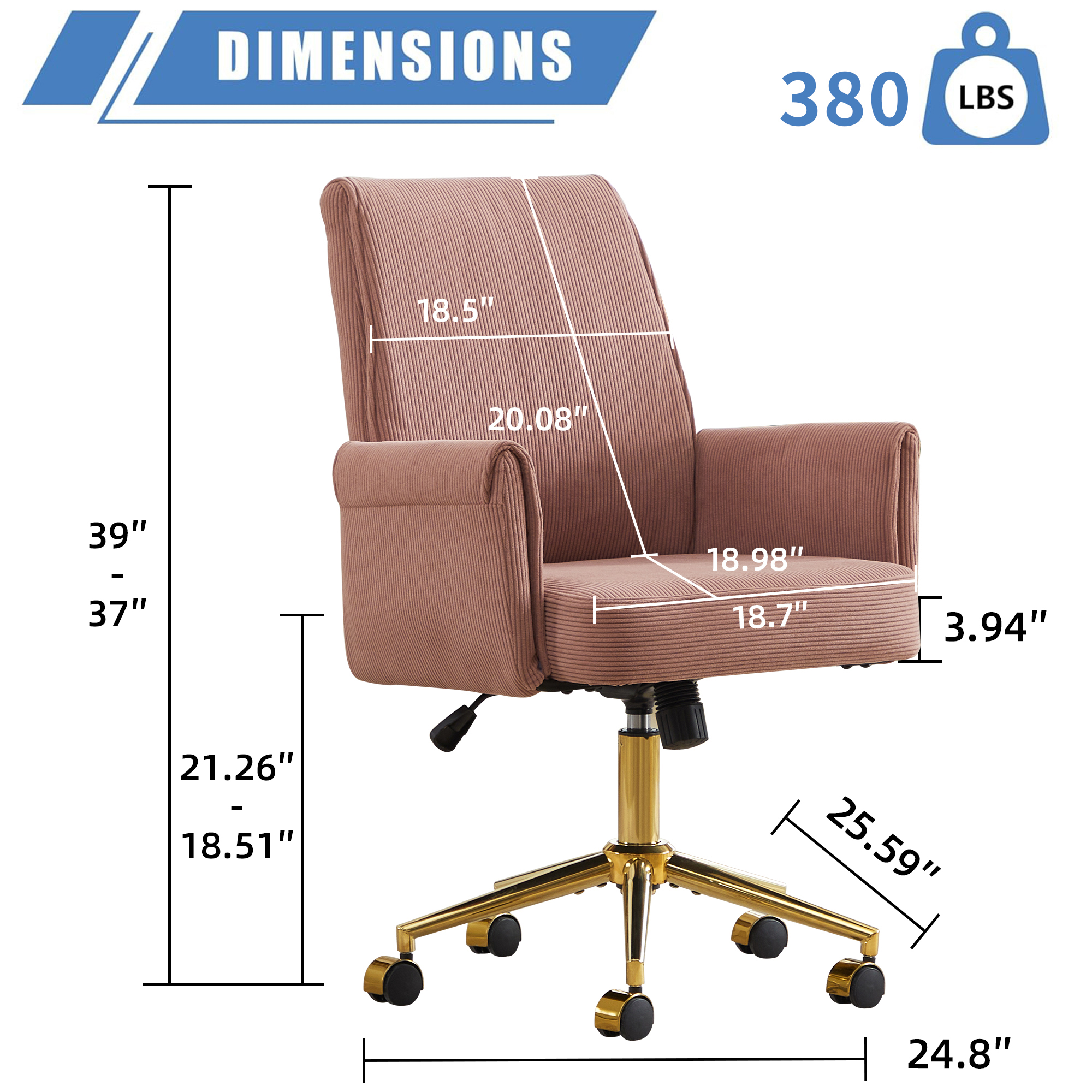Mid-Back Liftable Office Chair, picture 4 of 5