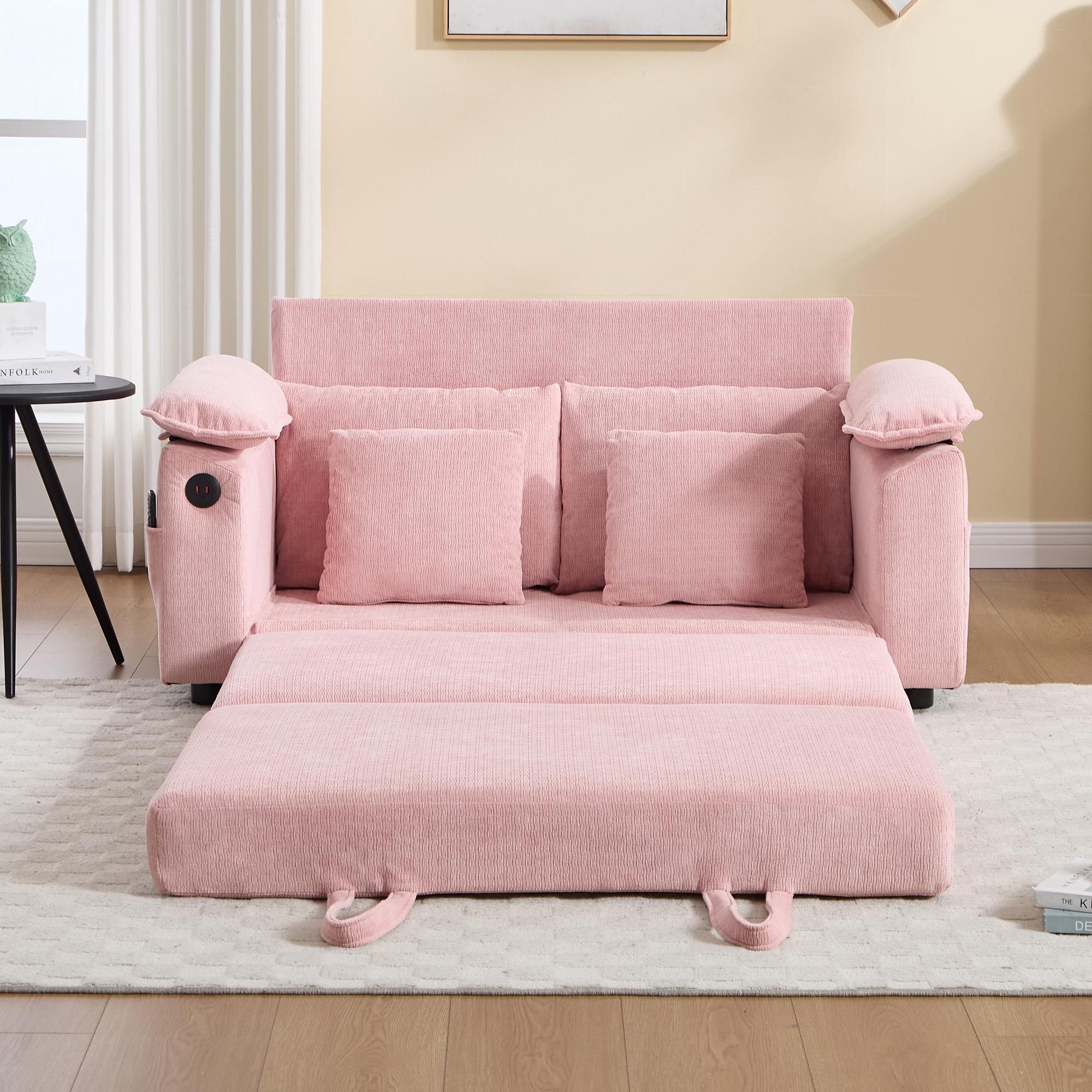 Chenille Convertible Futon Sofa Bed