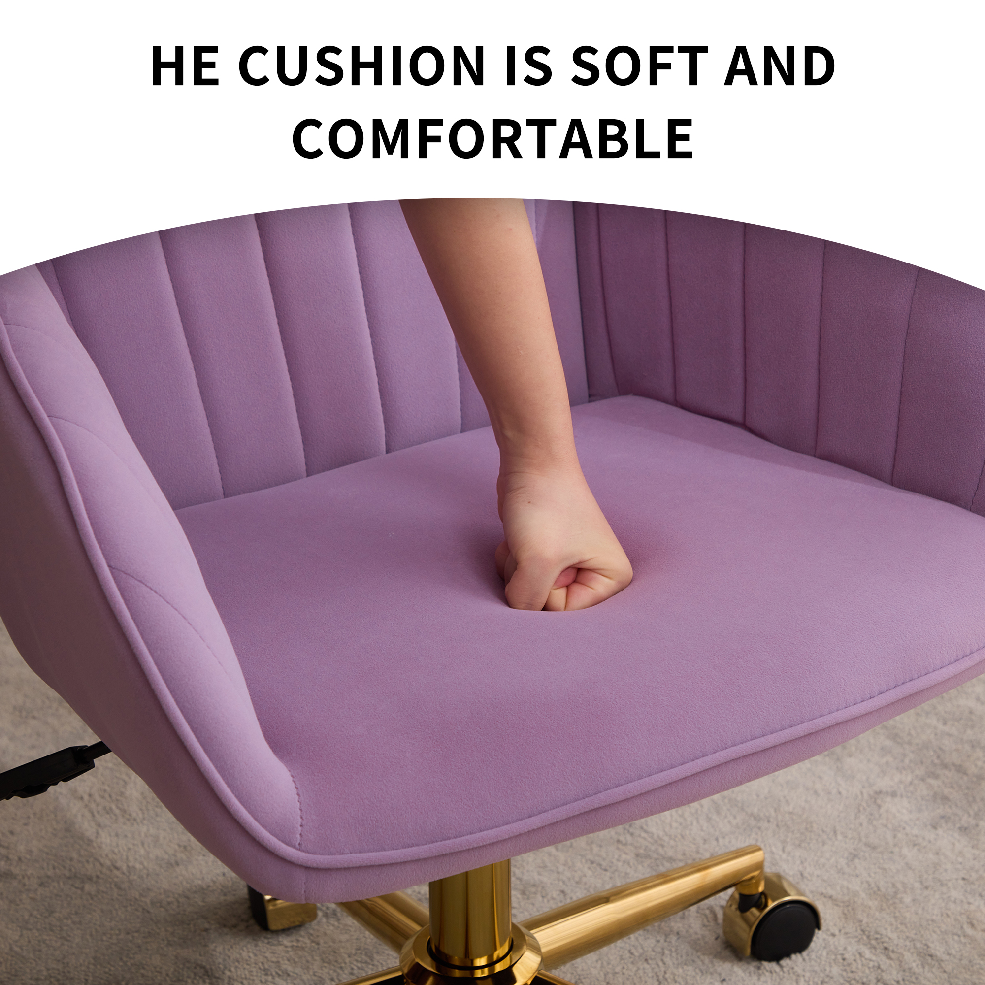 Velvet Adjustable Office Chair, picture 4 of 4