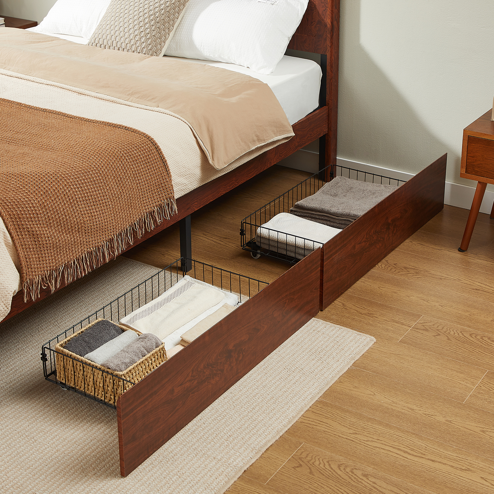 Queen Wood Platform Bed, picture 4 of 4