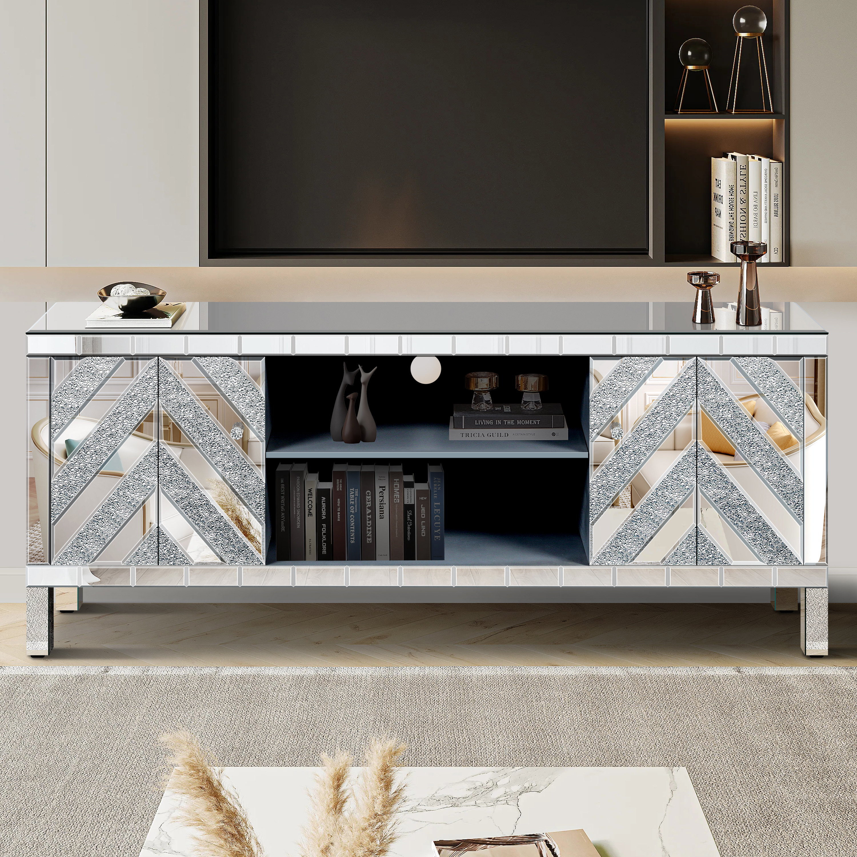 Mirrored TV Stand