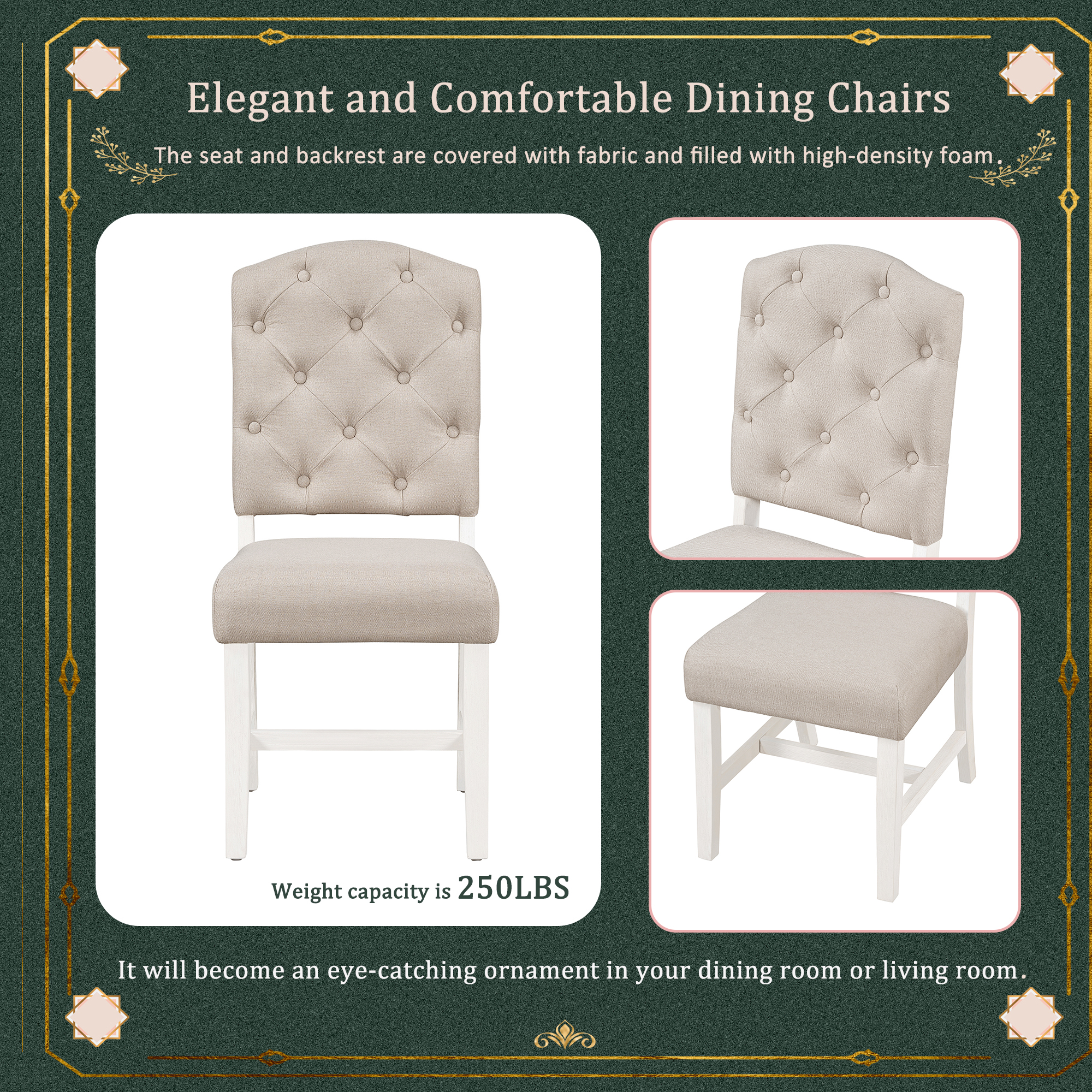 Upholstered Dining Chair Set, picture 4 of 4