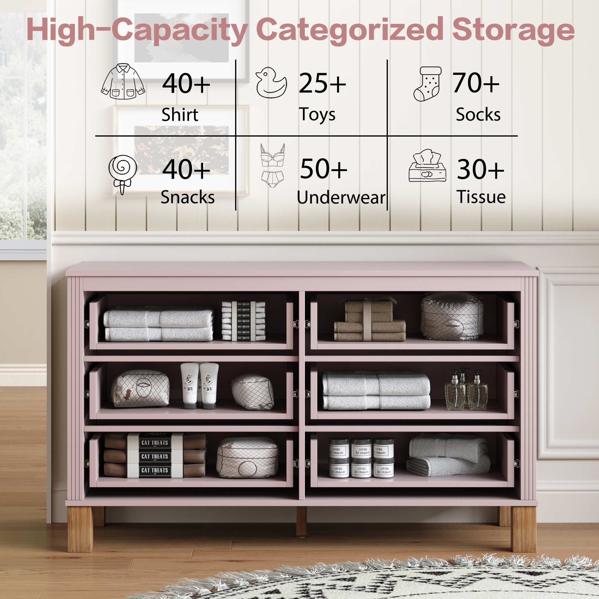 6-Drawer Double Dresser, picture 4 of 4