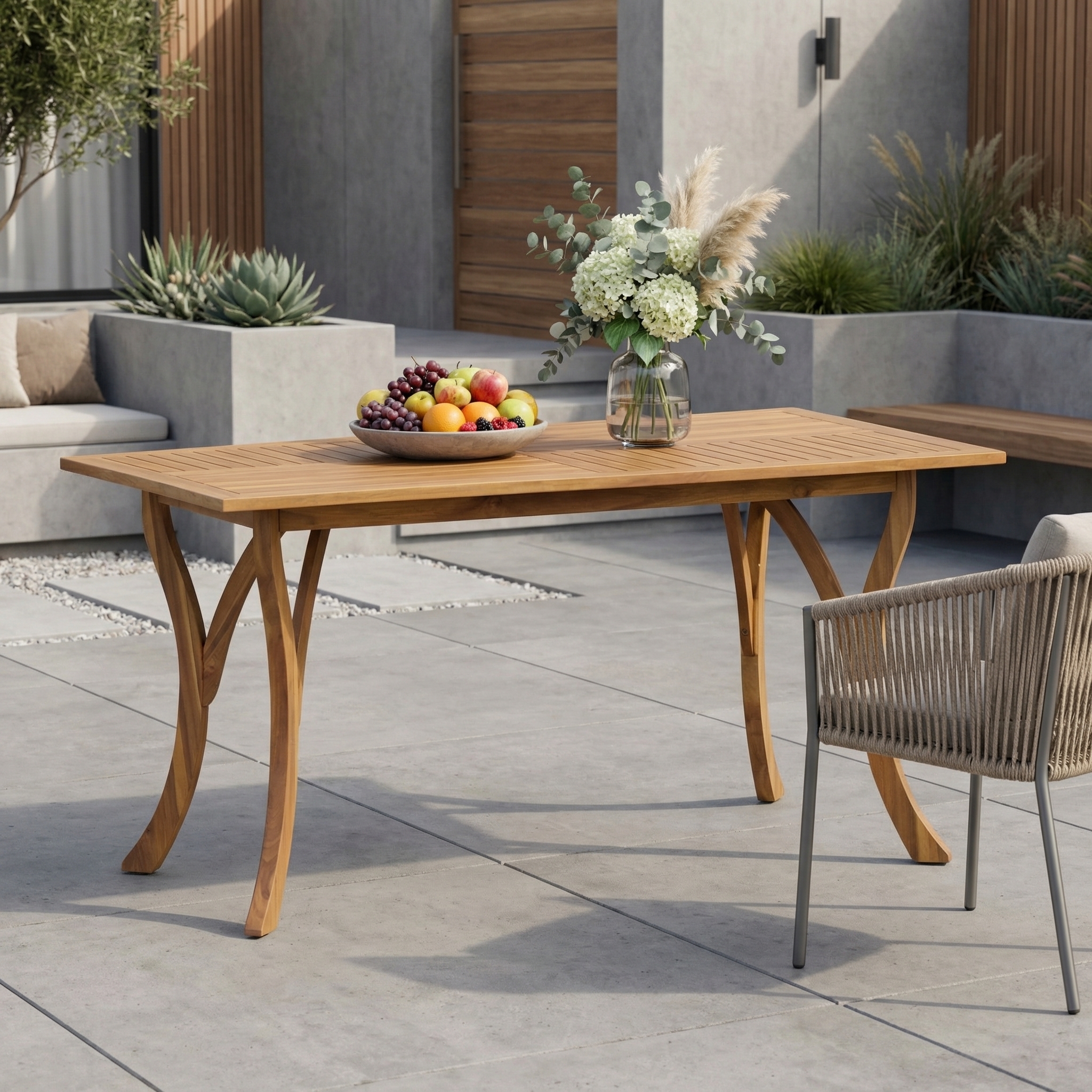 Acacia Wood Outdoor Dining Table, picture 4 of 4