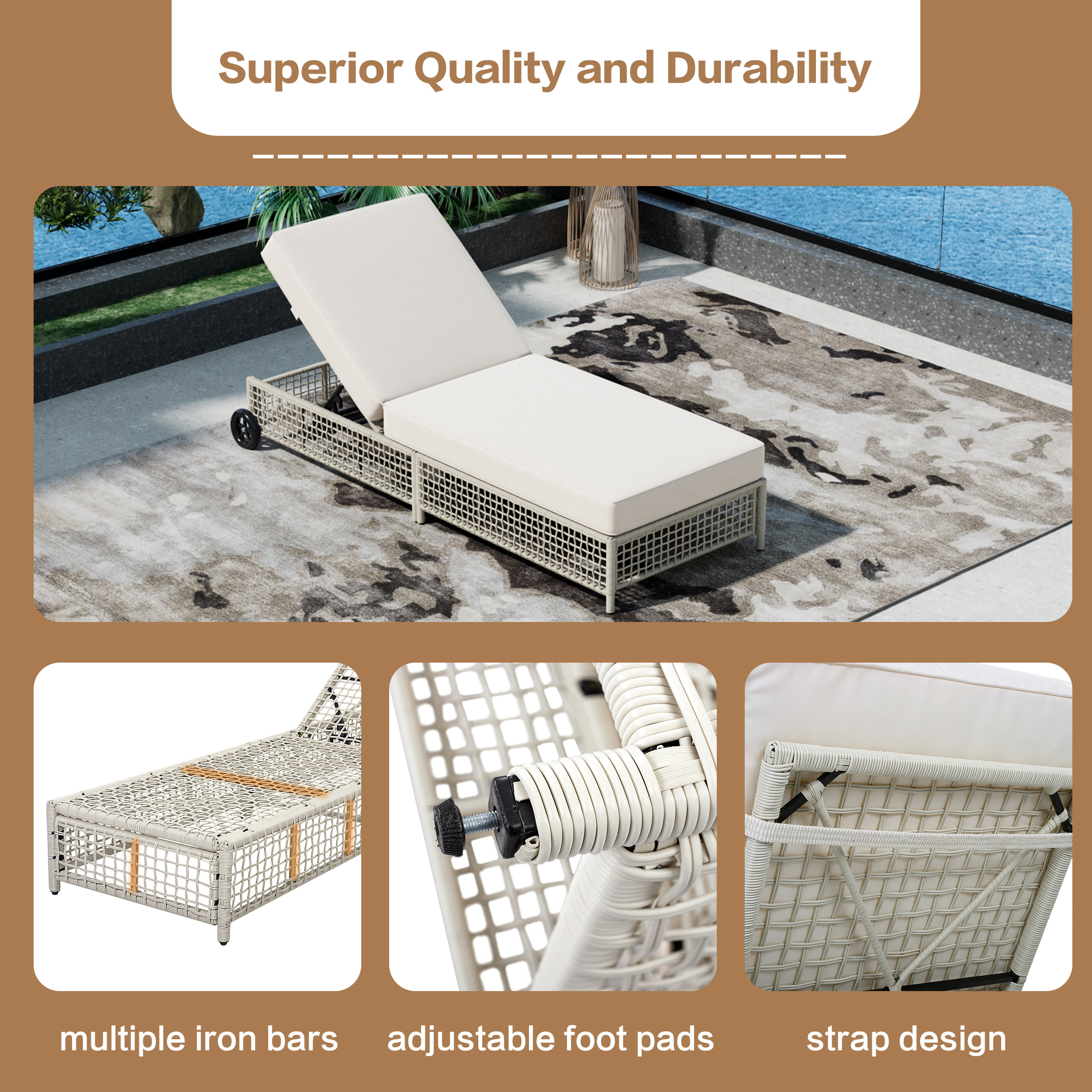 Rattan Outdoor Lounge Chair, picture 4 of 4