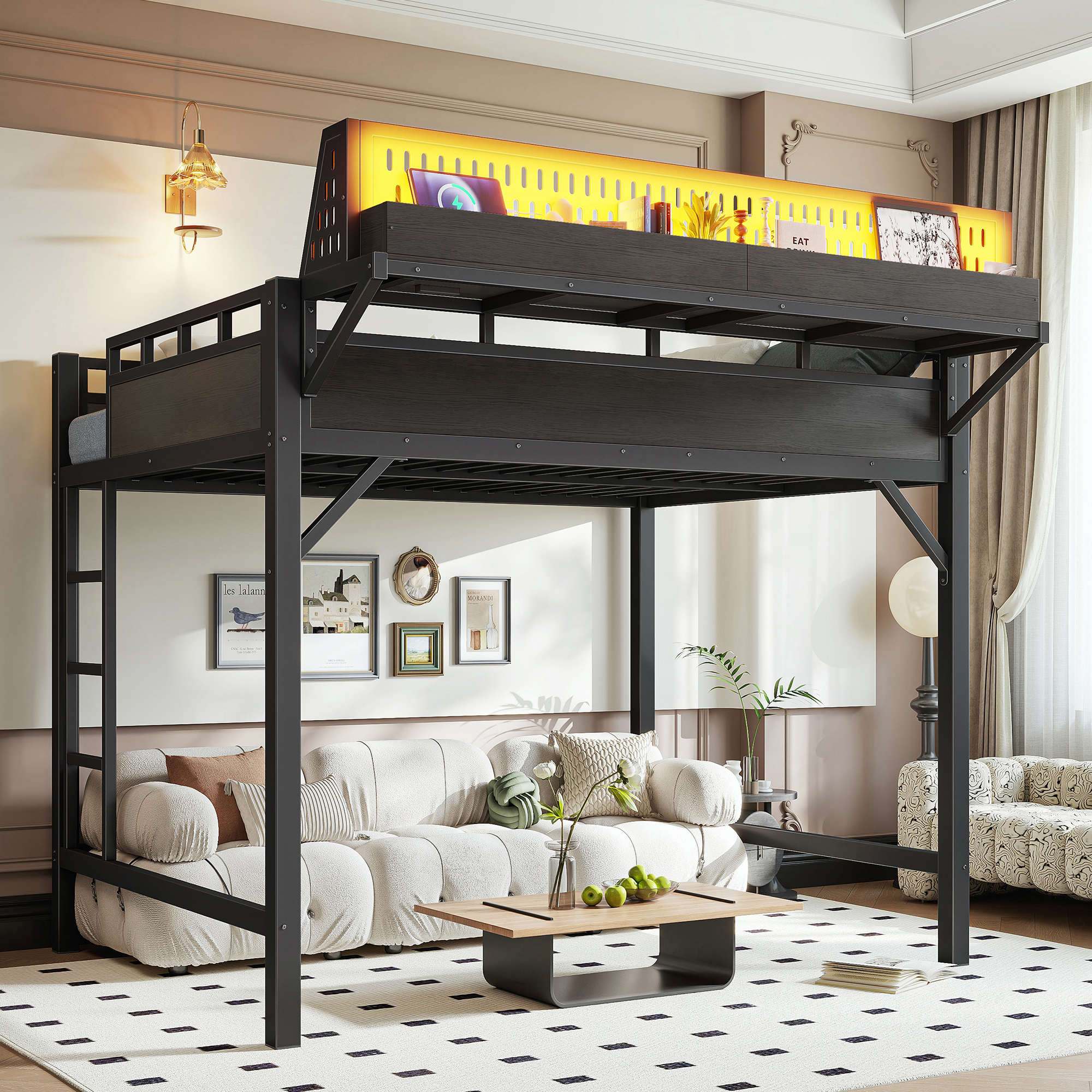 Metal Loft Bed Frame, picture 3 of 4