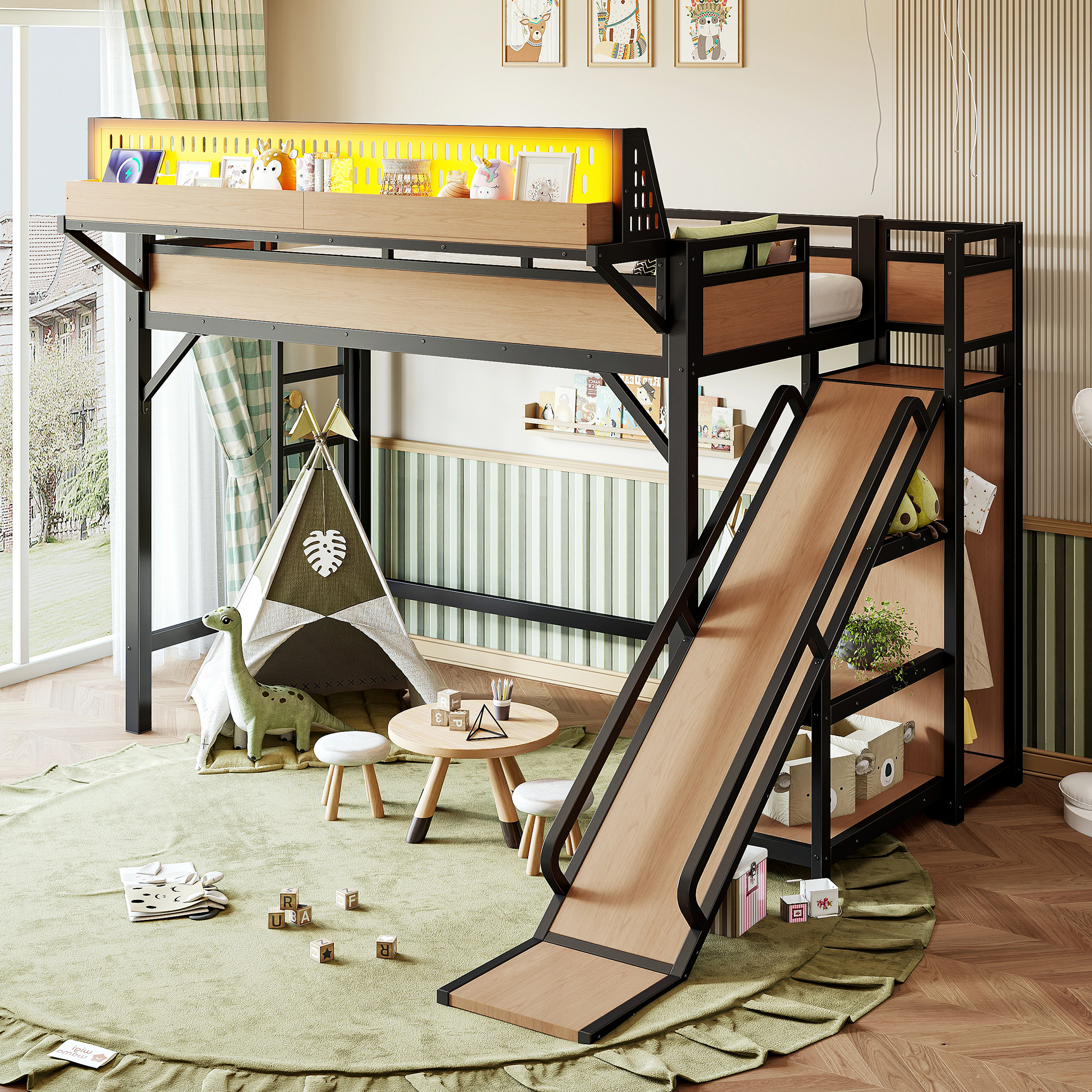 Twin XL Metal Loft Bed, picture 3 of 5