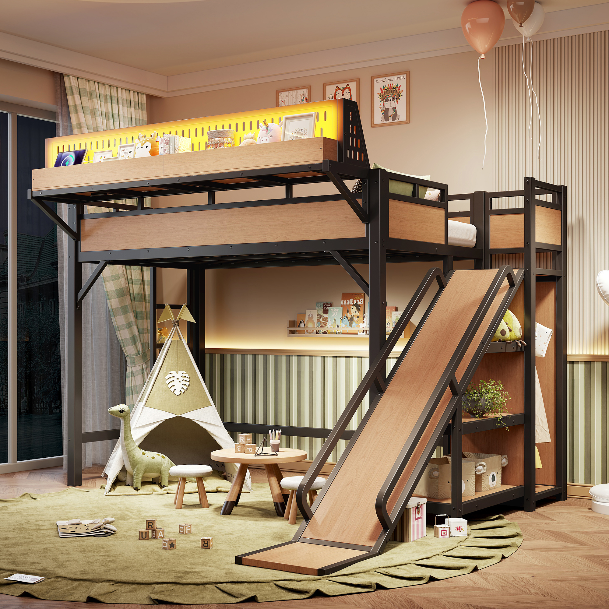 Twin XL Metal Loft Bed